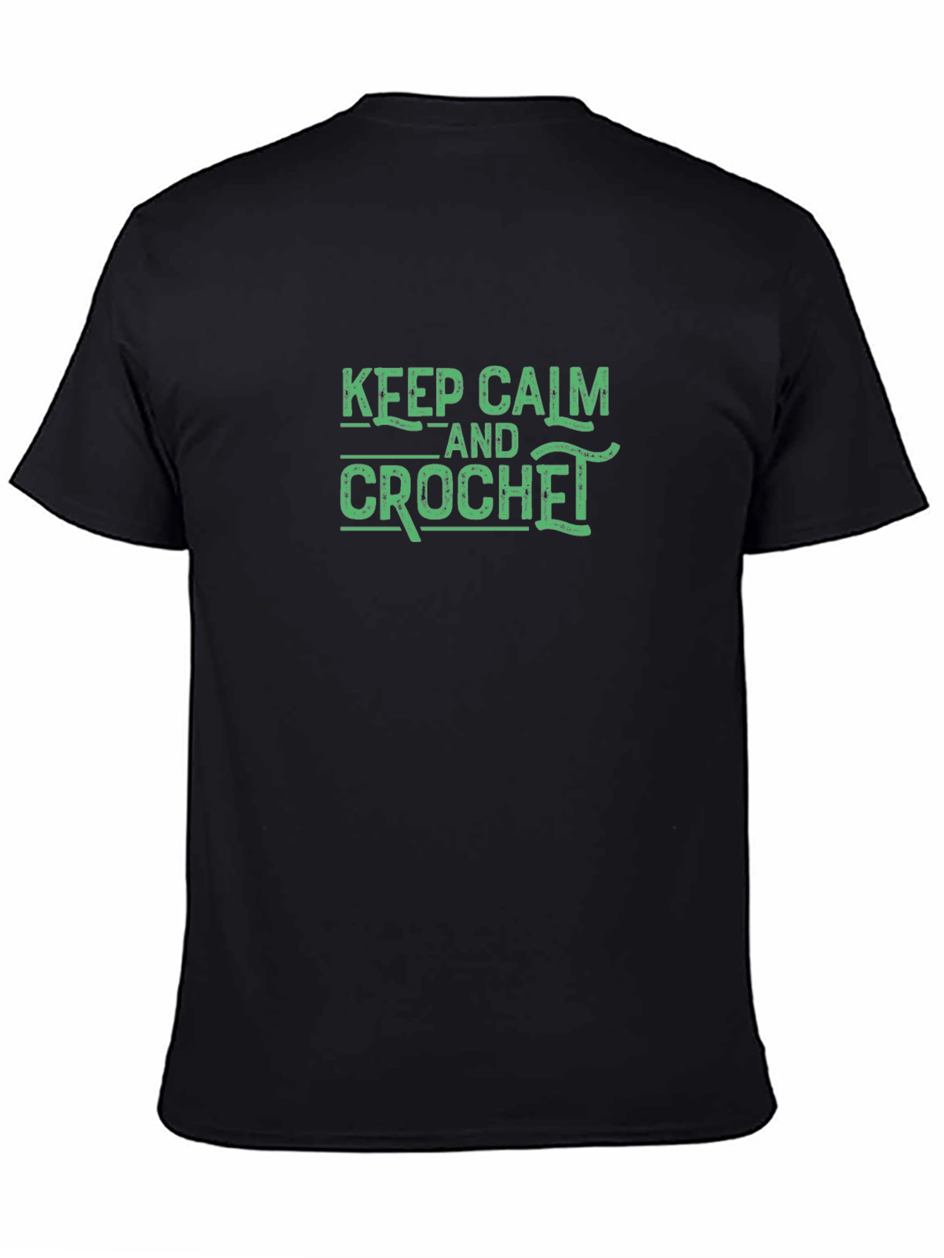 Black Keep Calm and Crochet T-Shirt view 4