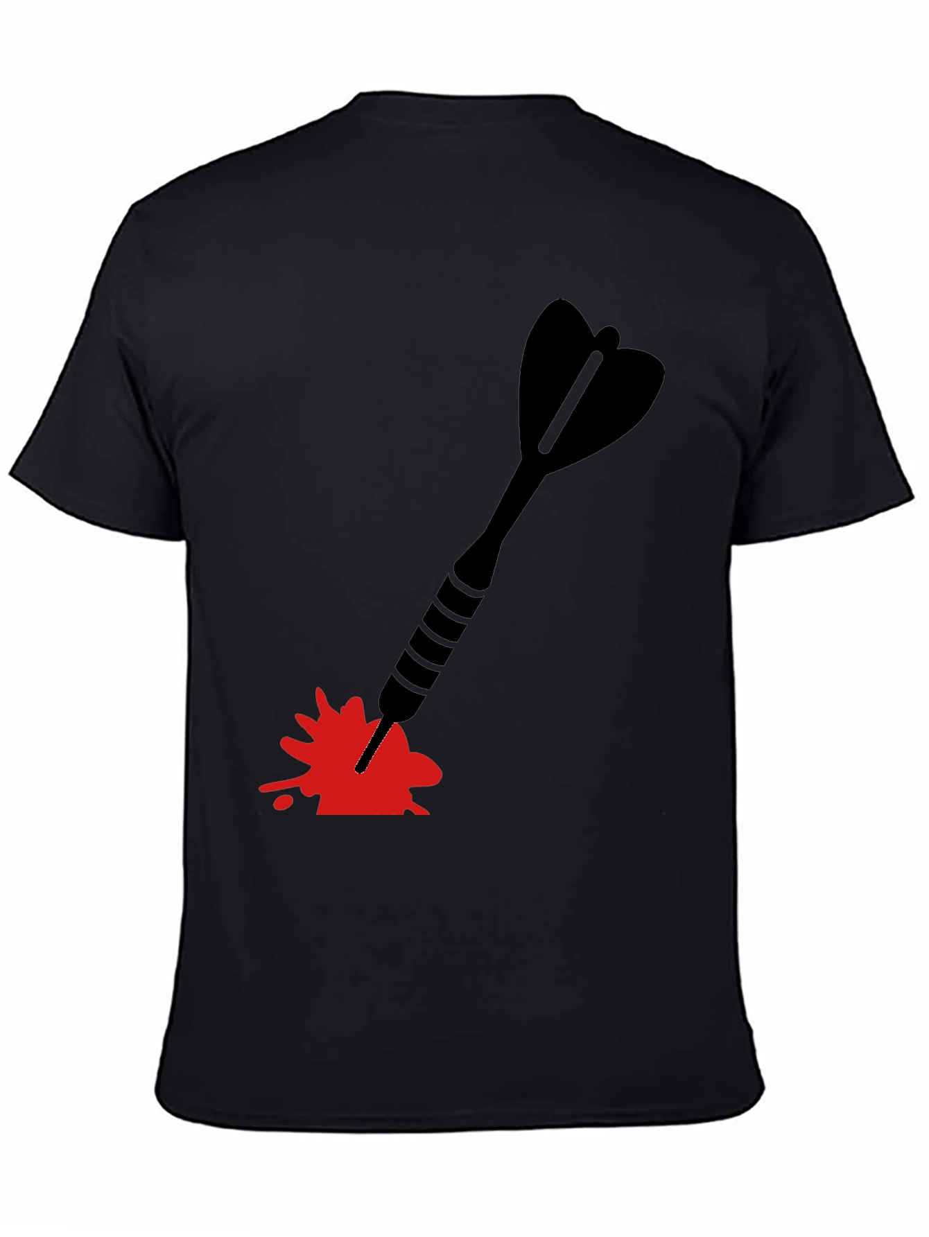 Black Dart in Blood T-Shirt - Unique Graphic Tee view 4