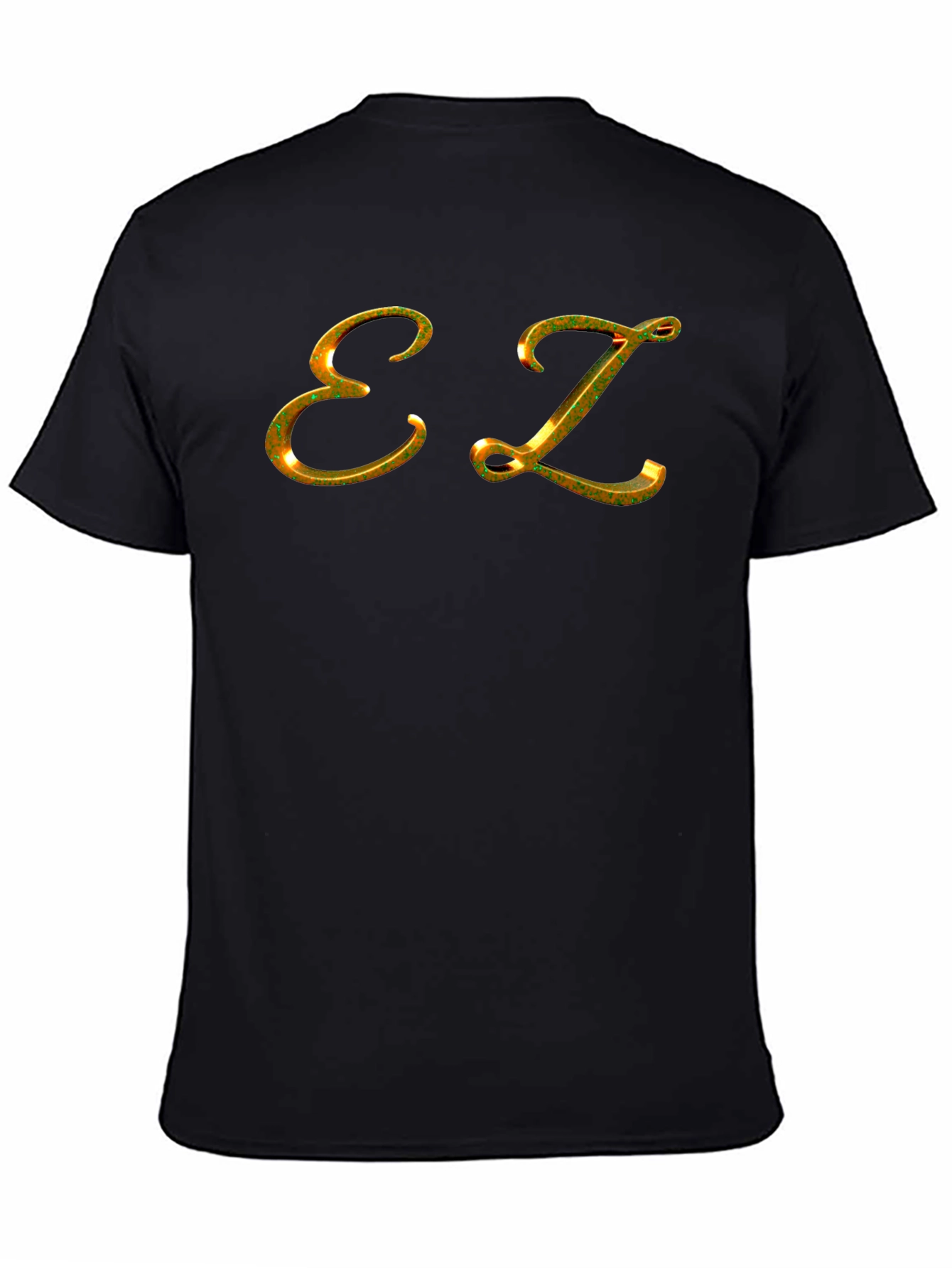 Black EZ Golden Letter T-Shirt - Mens Black Short Sleeve view 4