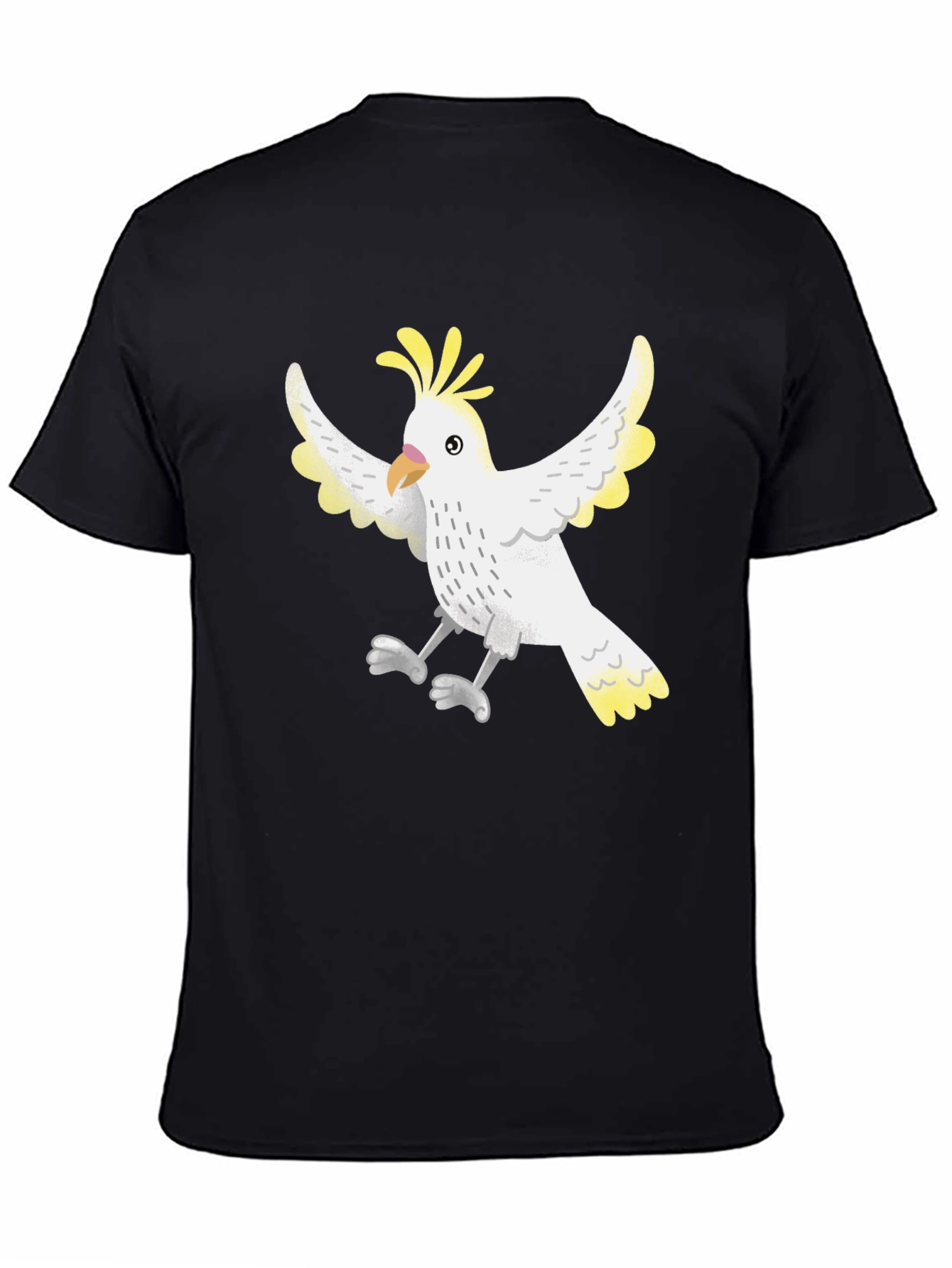 Black Cockatoo Graphic Tee - Unisex Black T-Shirt view 4