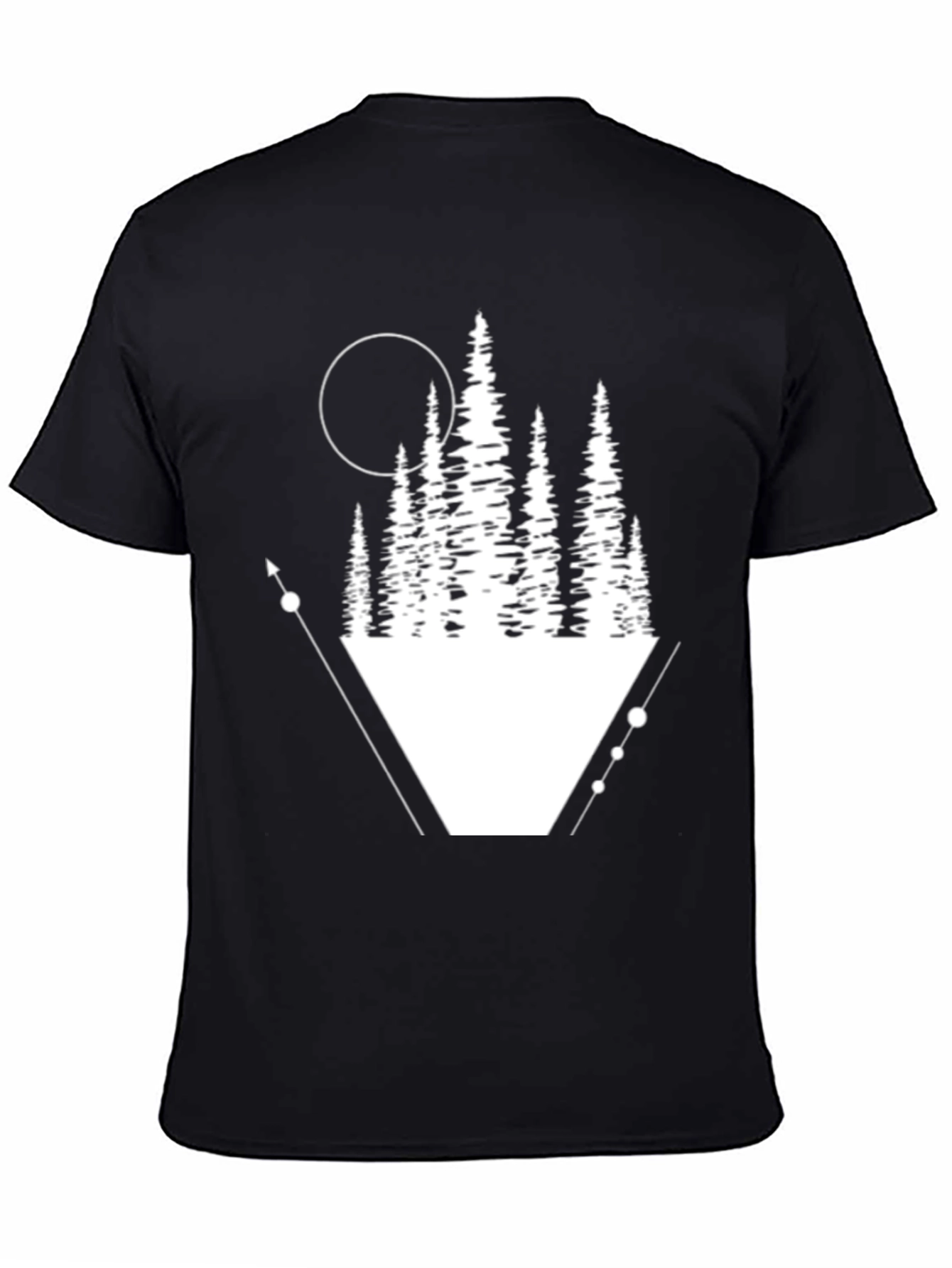 Geometric Forest Graphic Tee - Black T-Shirt - 4