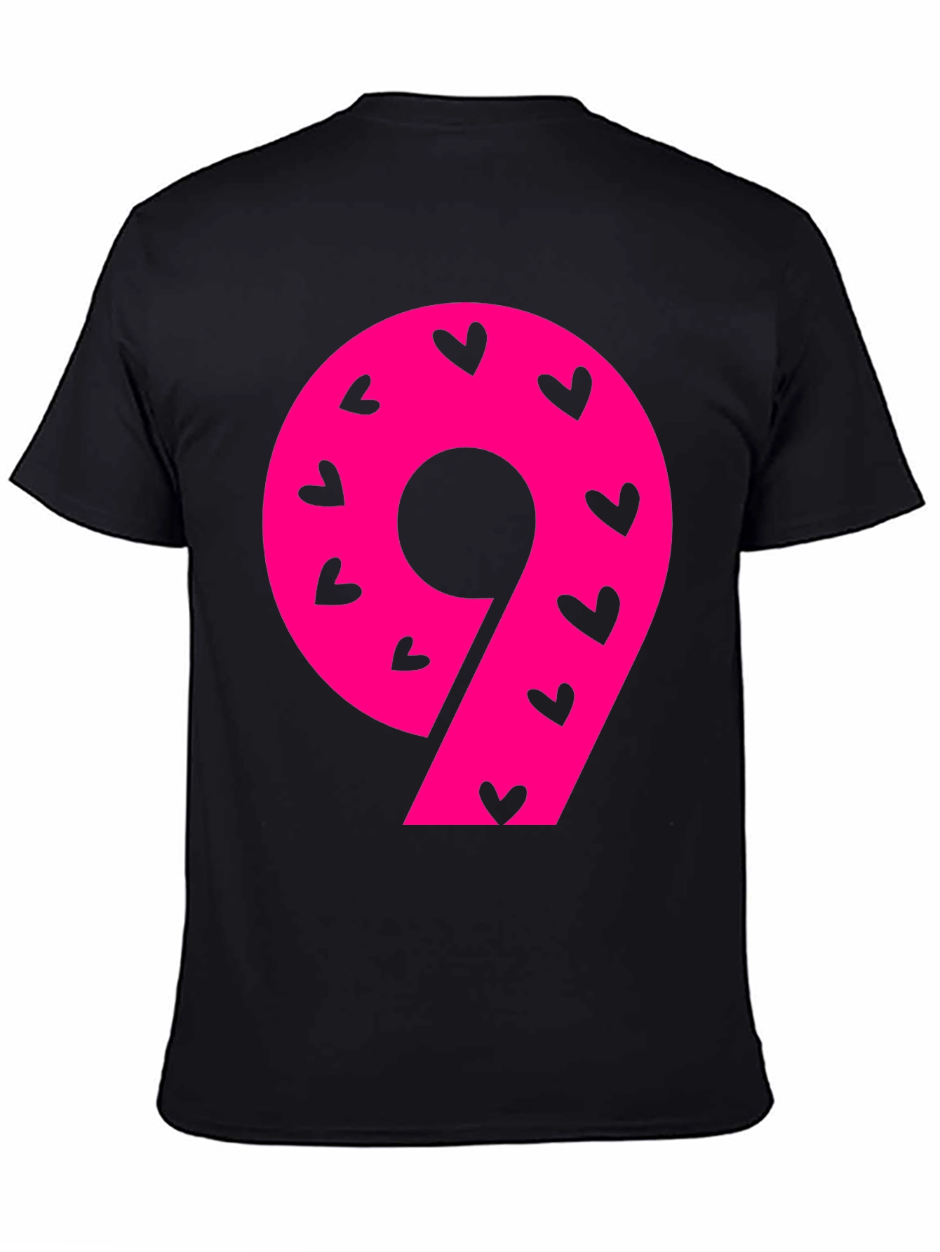 Black Number 9 Heart Print T-Shirt view 4