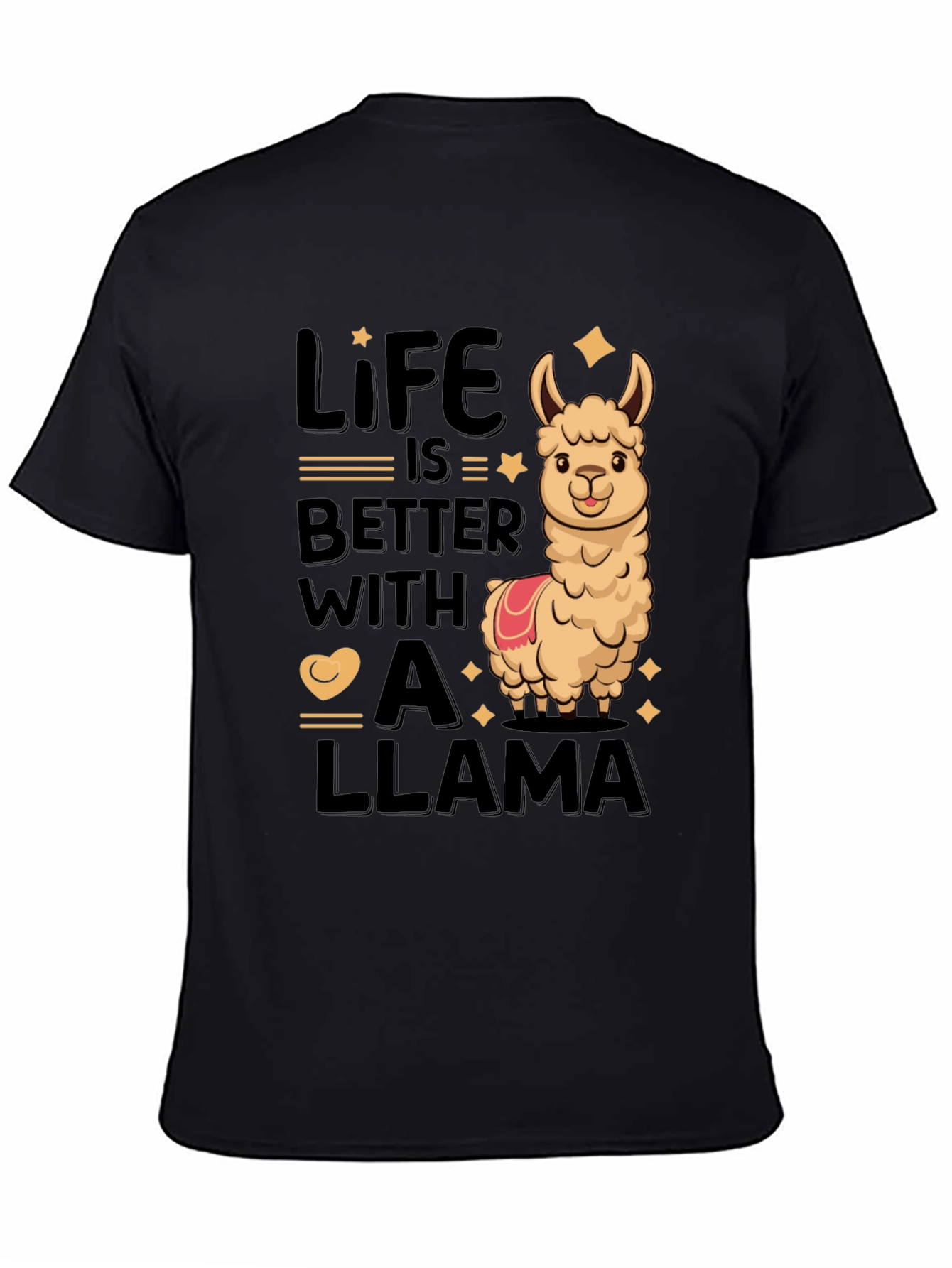 Black Life is Better with a Llama Tee view 4