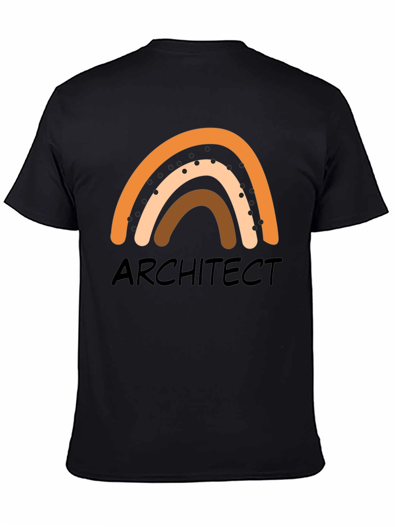 Black Architect Rainbow Graphic T-Shirt - Unisex Crew Neck view 4
