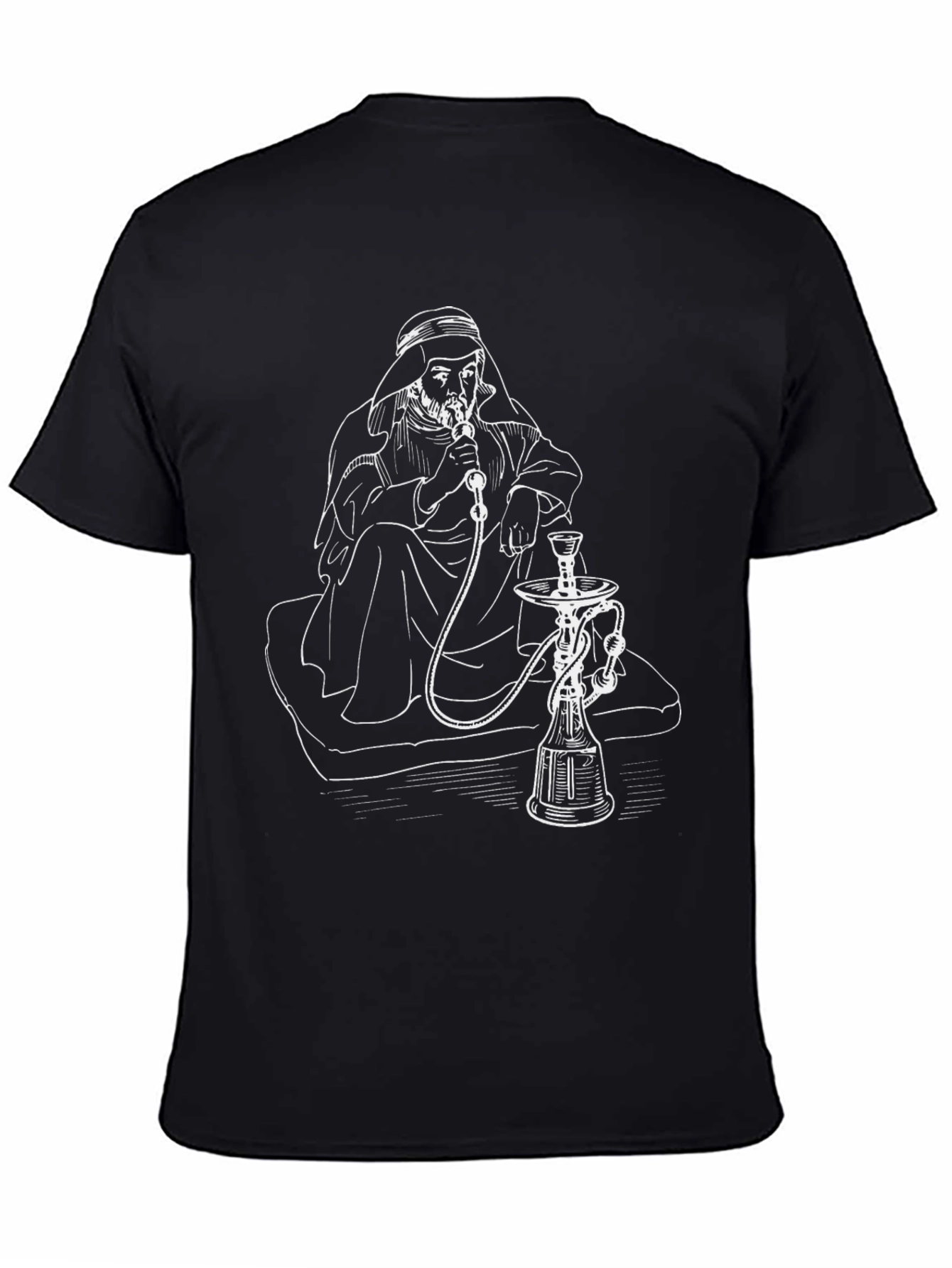 Black Hookah Lounge T-Shirt - Smoker Graphic Tee view 4