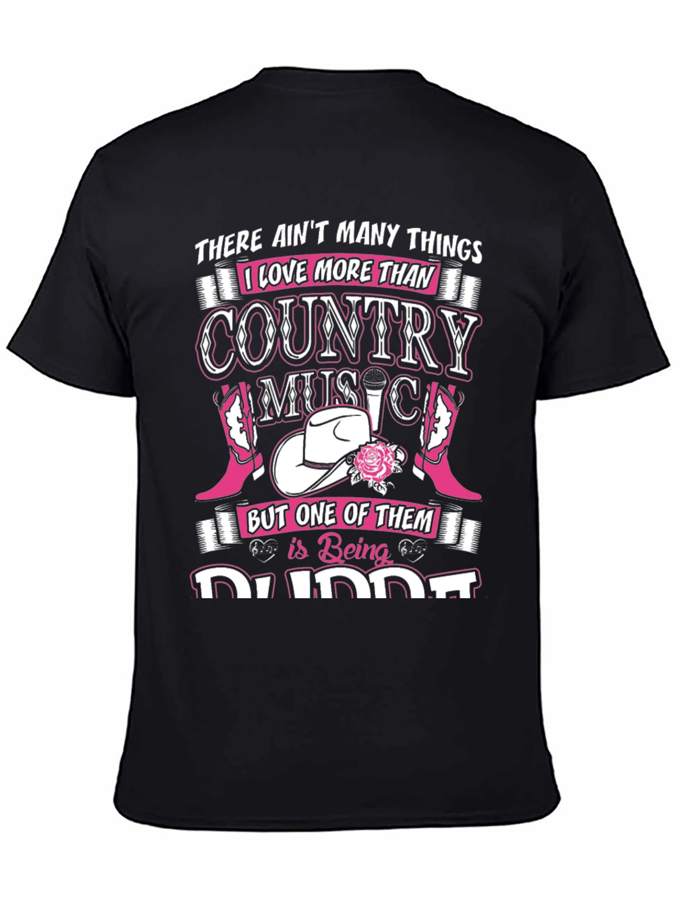 Black Country Music Daddy T-Shirt view 4