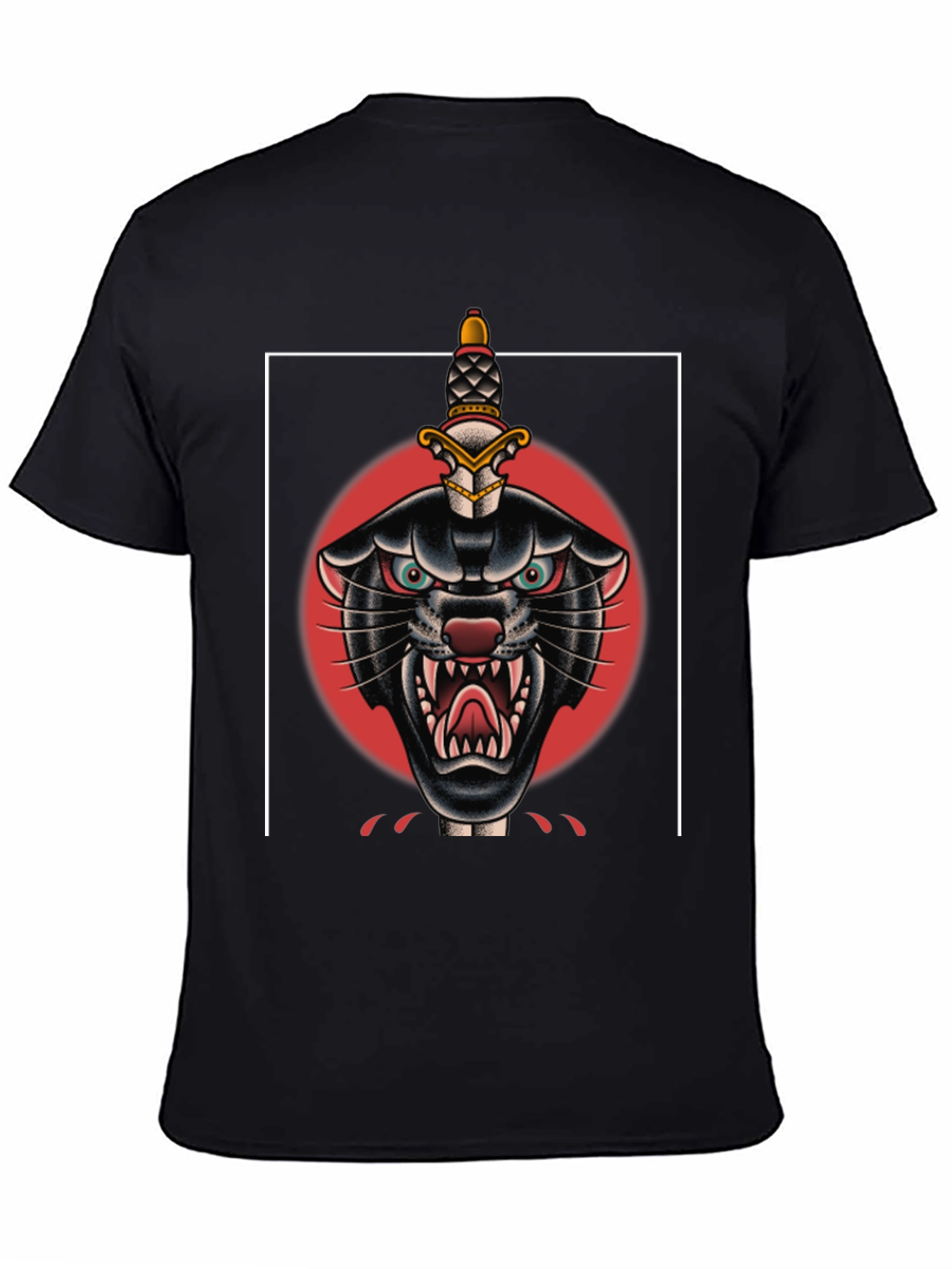 Black Black Panther Dagger Graphic Tee view 4