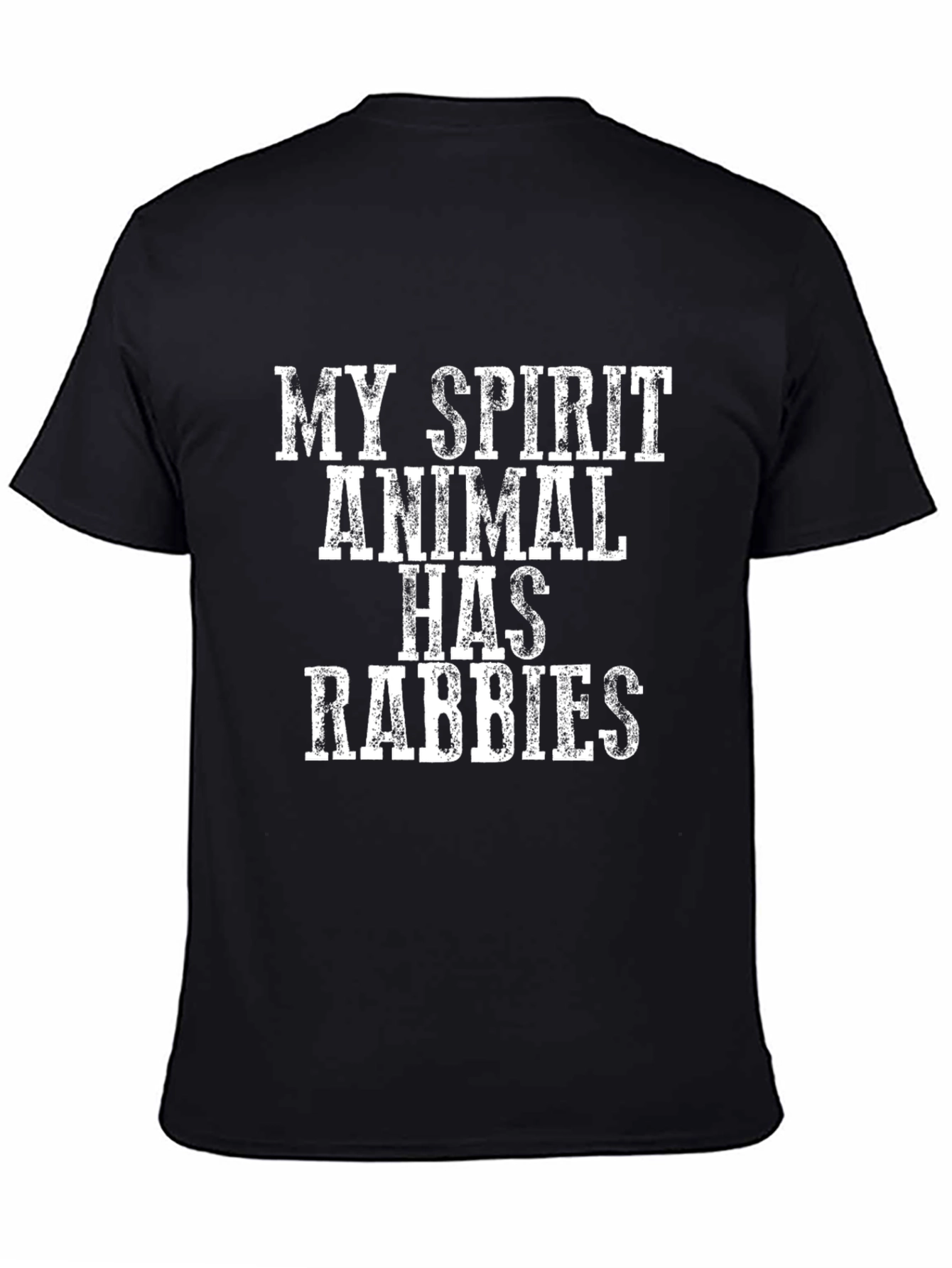 Black My Spirit Animal Has Rabies Graphic Tee view 4