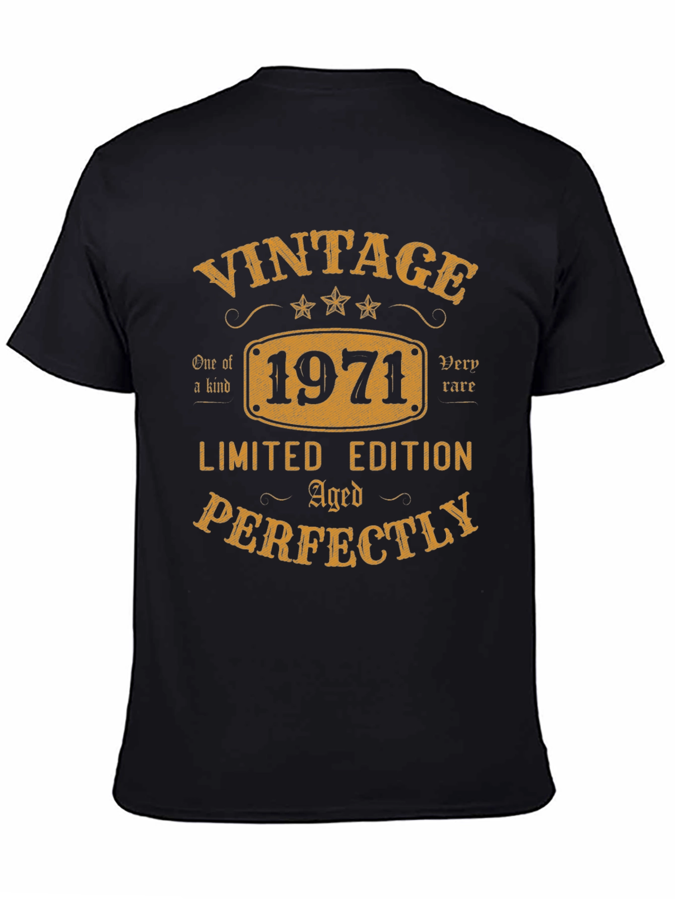 Black Vintage 1971 Limited Edition Aged Perfectly T-Shirt view 4
