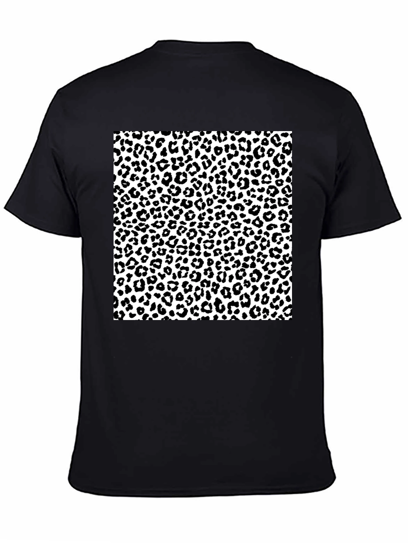 Black Leopard Print Graphic Tee - Black view 4