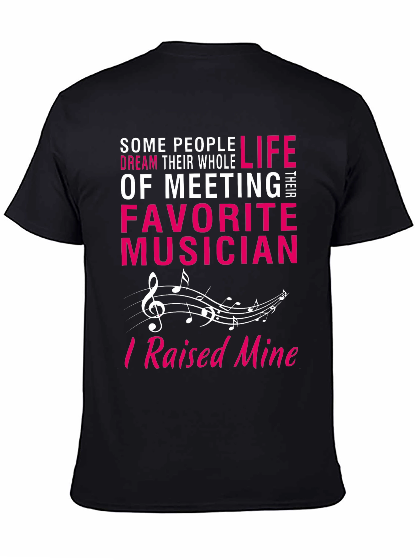 Black Proud Musician Parent T-Shirt - Raised Mine! view 4