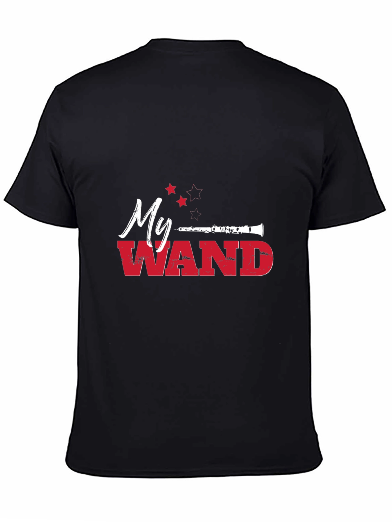 Black My Clarinet Wand T-Shirt - Musician Tee view 4