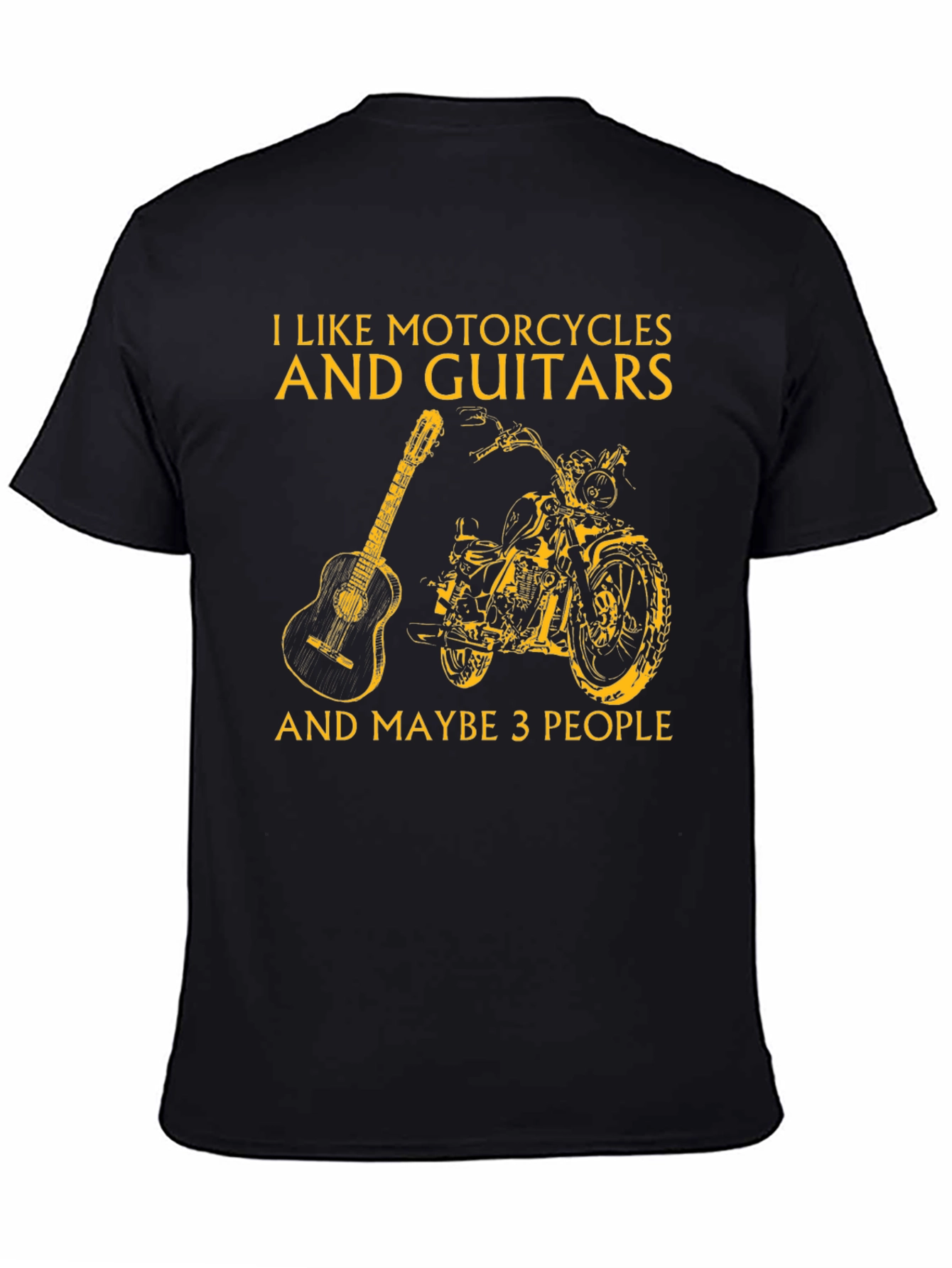 Black Motorcycles, Guitars, and Maybe 3 People T-Shirt view 4