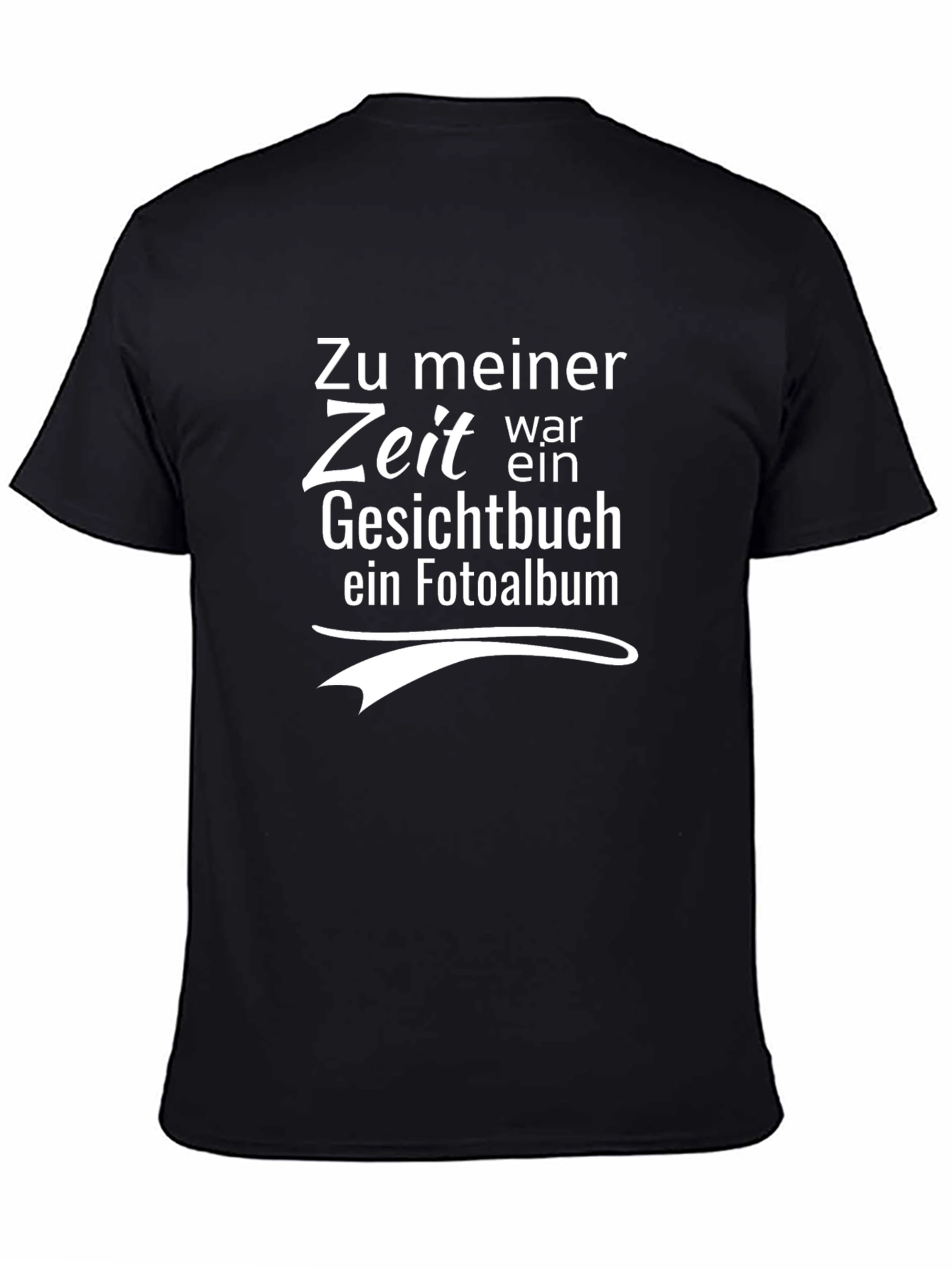Black Vintage Humor T-Shirt - 'Zu Meiner Zeit' Black Tee view 4