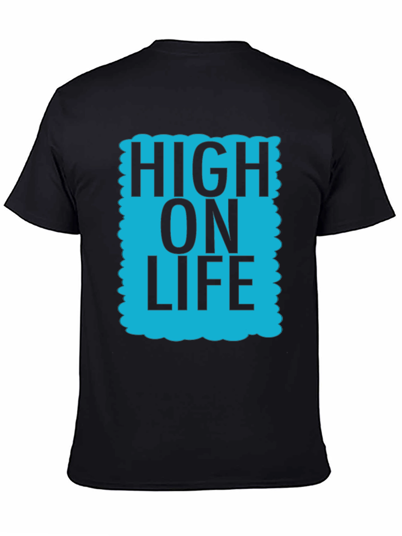 Black High On Life Graphic T-Shirt - Casual Cotton Tee view 4