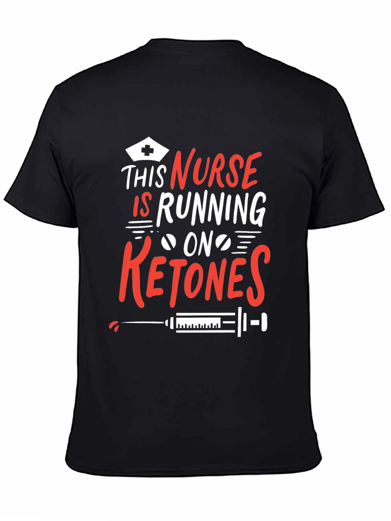 Black Nurse Ketones T-Shirt - Funny Medical Tee view 4