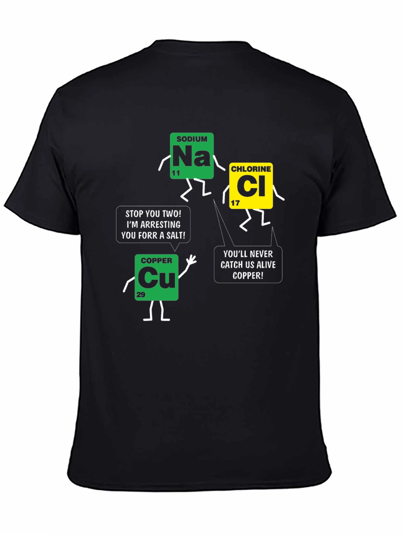 Black Funny Science Chemistry T-Shirt view 4