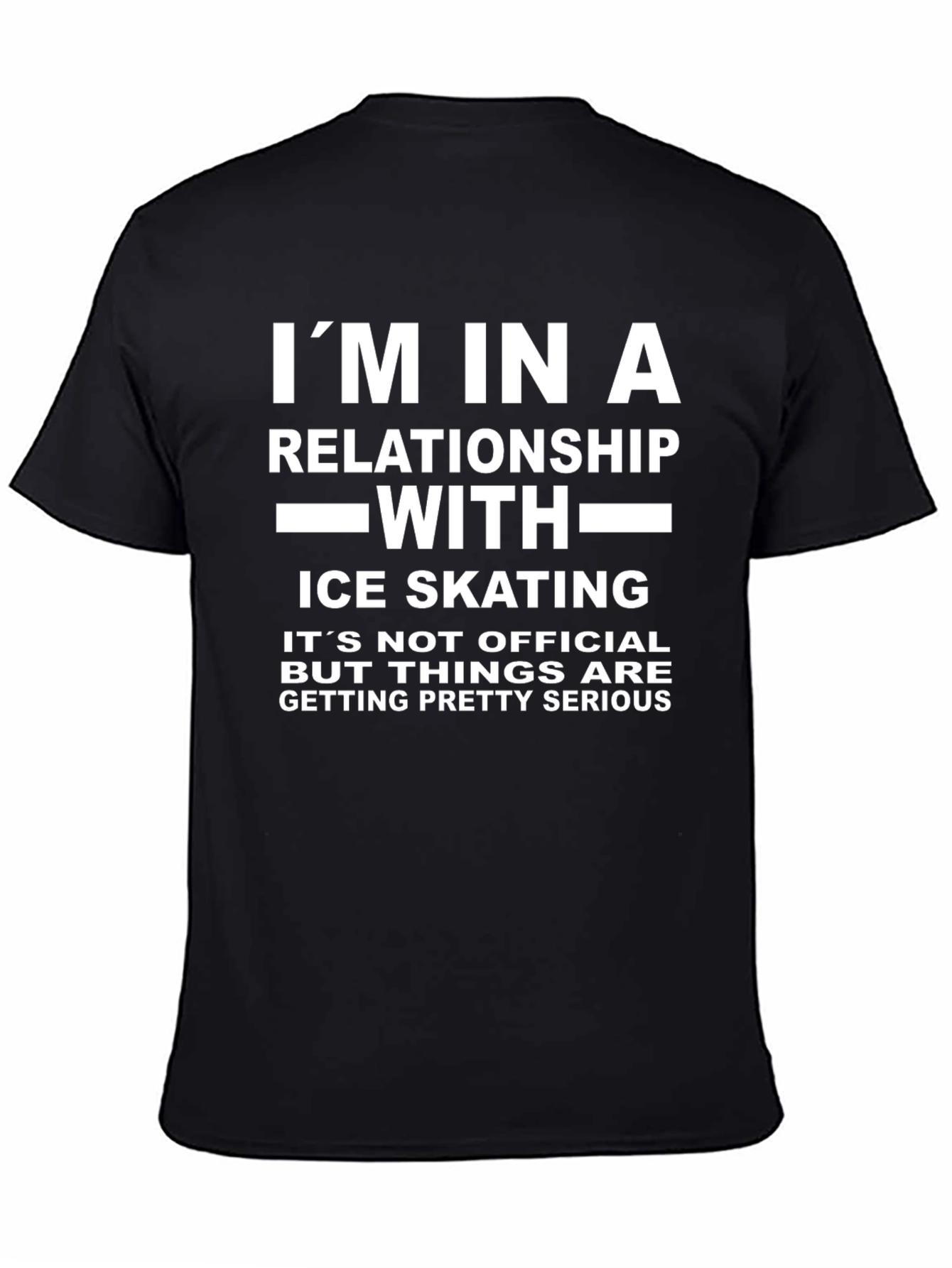 Black Ice Skating Relationship T-Shirt - Fun Novelty Tee view 4