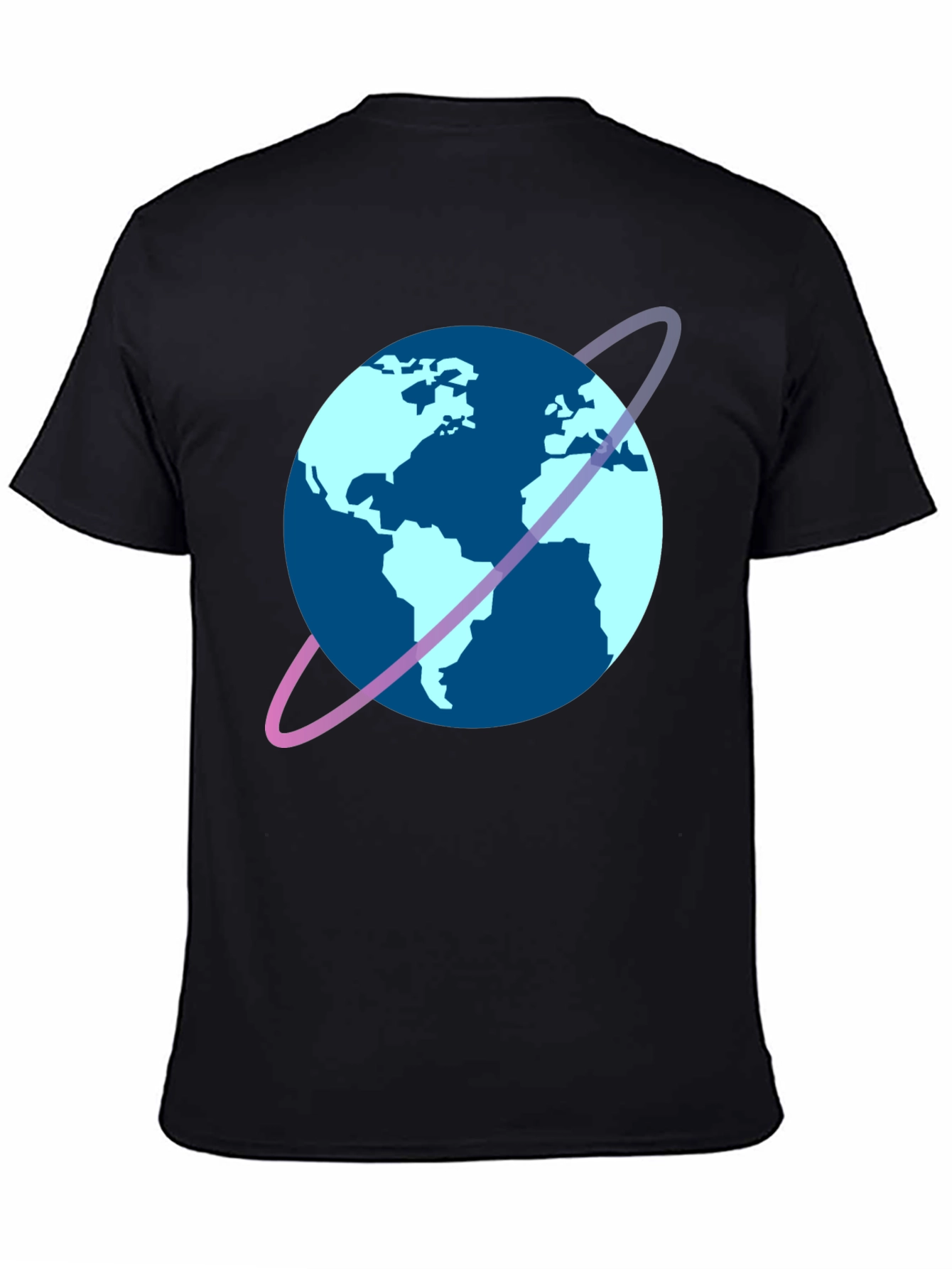 Black Planet Graphic Tee - Cool Earth Design view 4