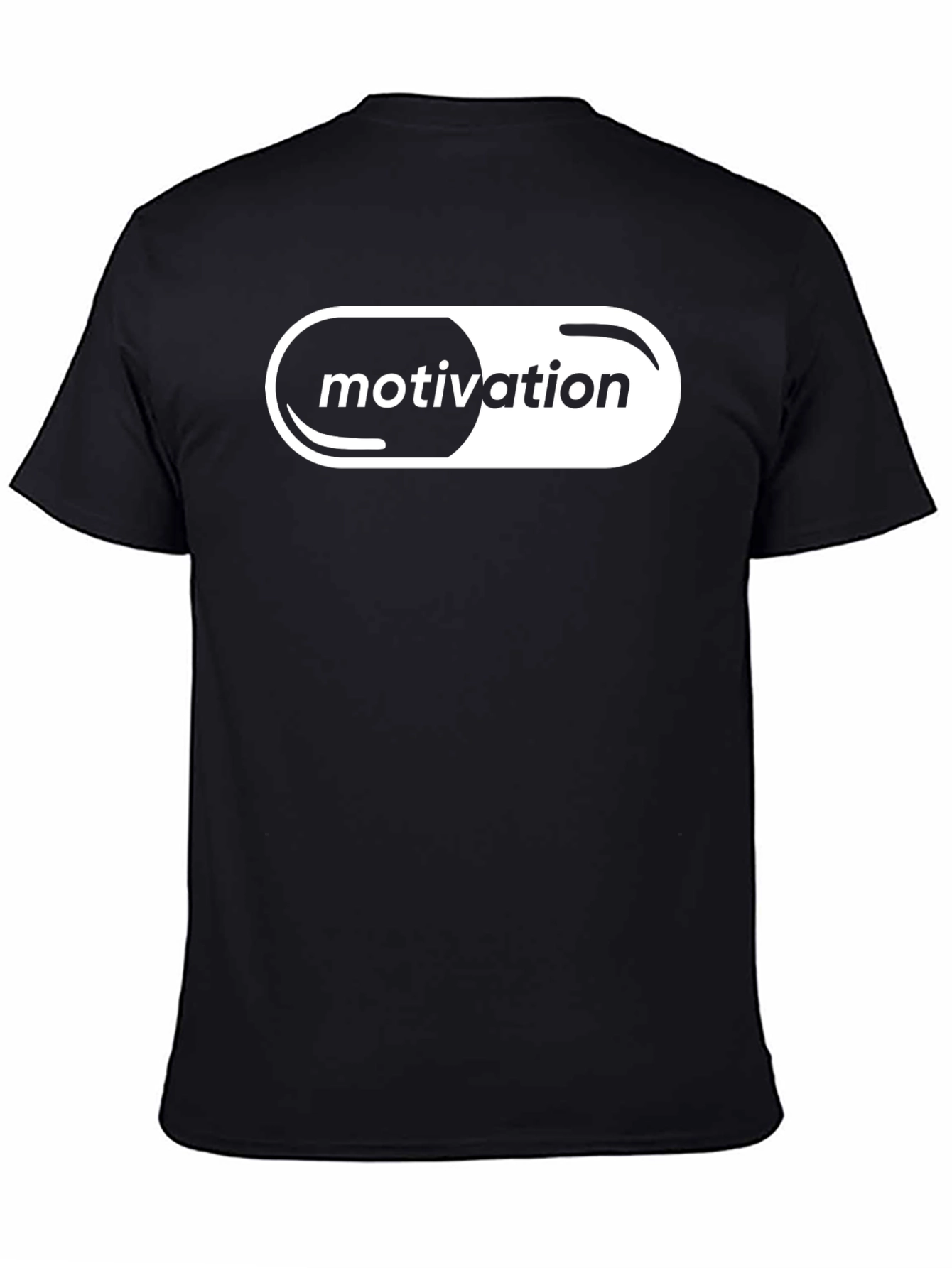 Black Motivation Pill T-Shirt - Black Graphic Tee view 4