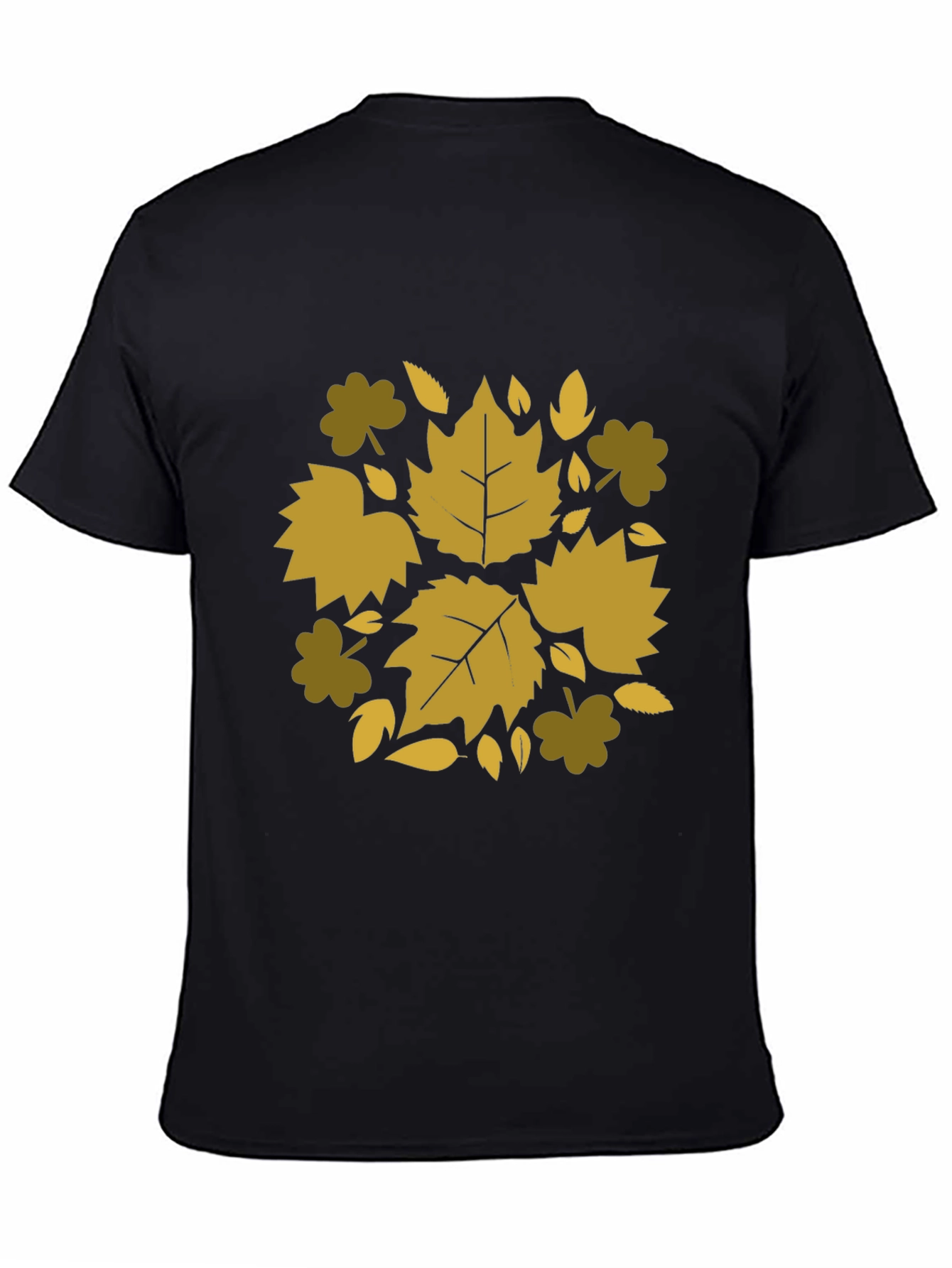 Black Autumn Leaf Graphic Tee - Stylish Comfort view 4