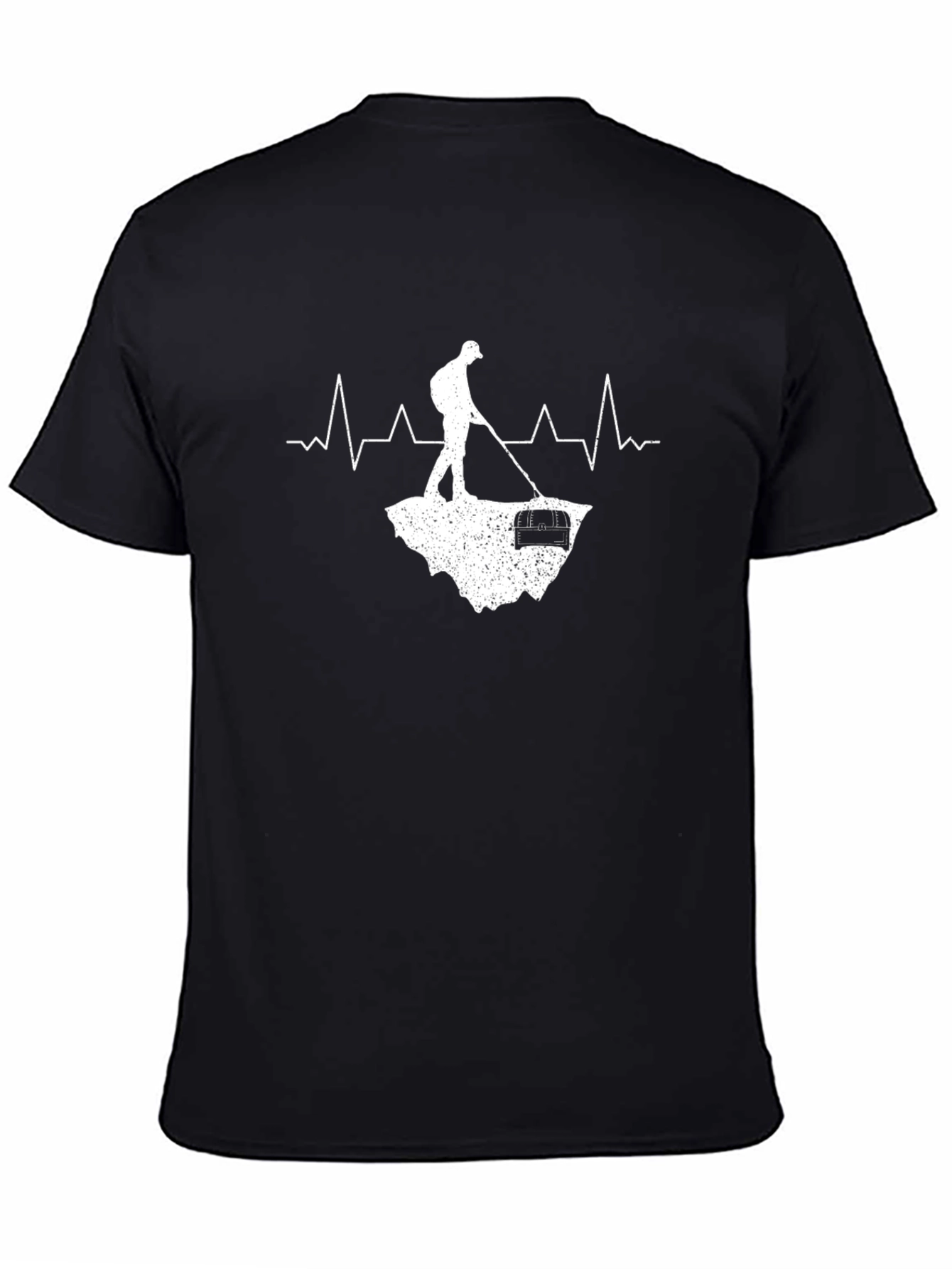 Black Treasure Hunter Heartbeat Graphic Tee view 4