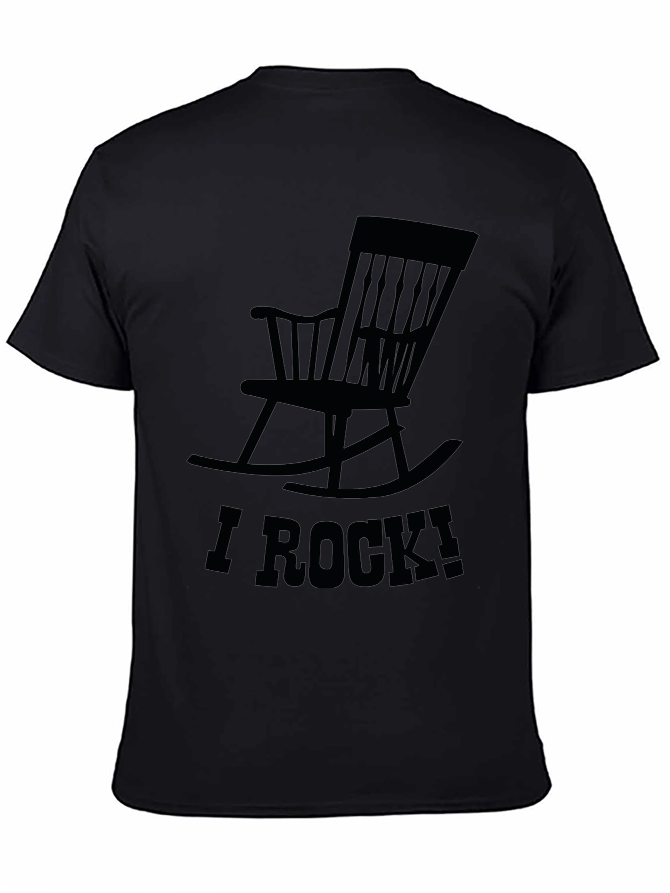 Black I Rock Rocking Chair Graphic T-Shirt view 4