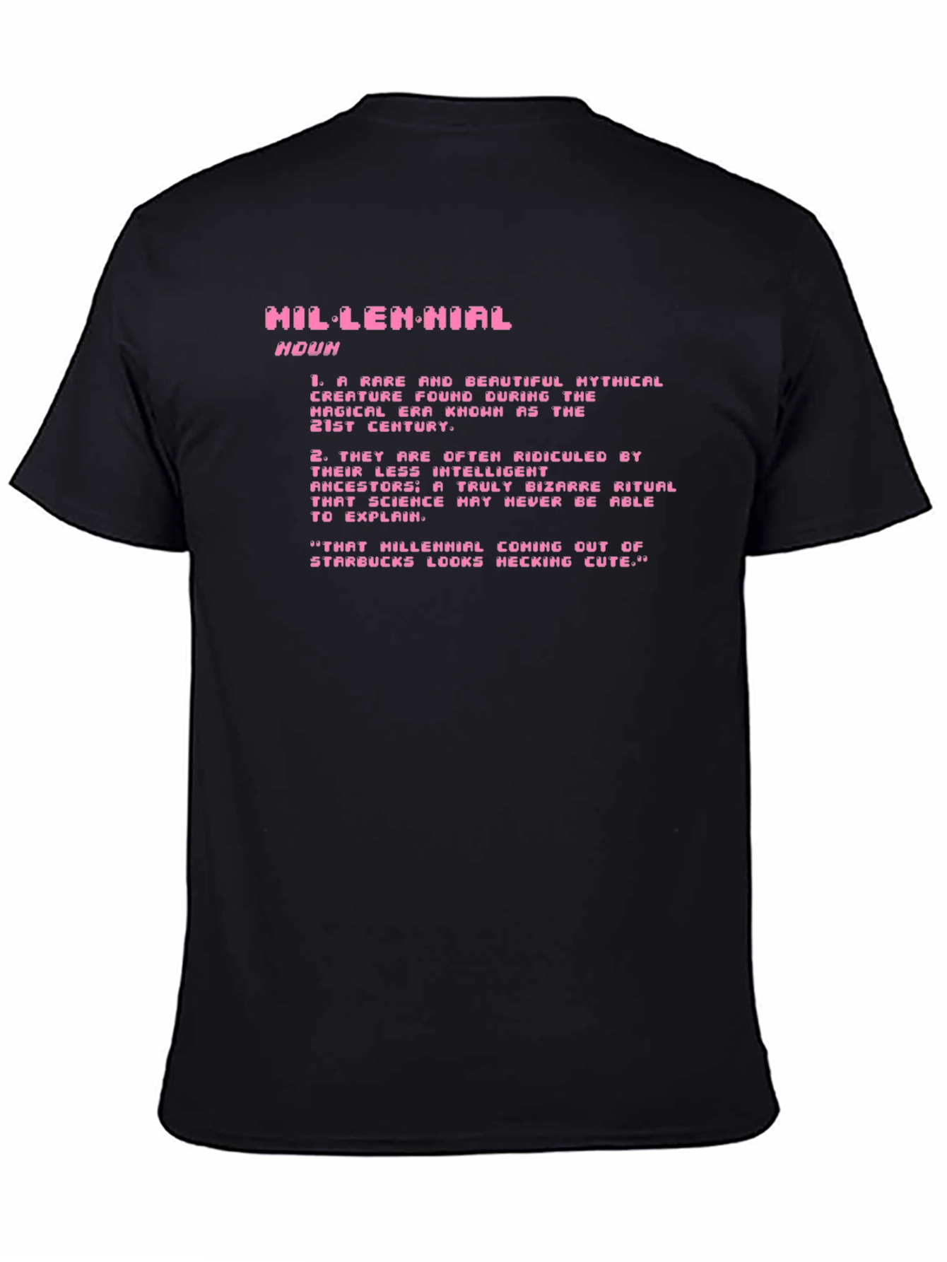 Black Millennial Definition Graphic Tee - Black view 4