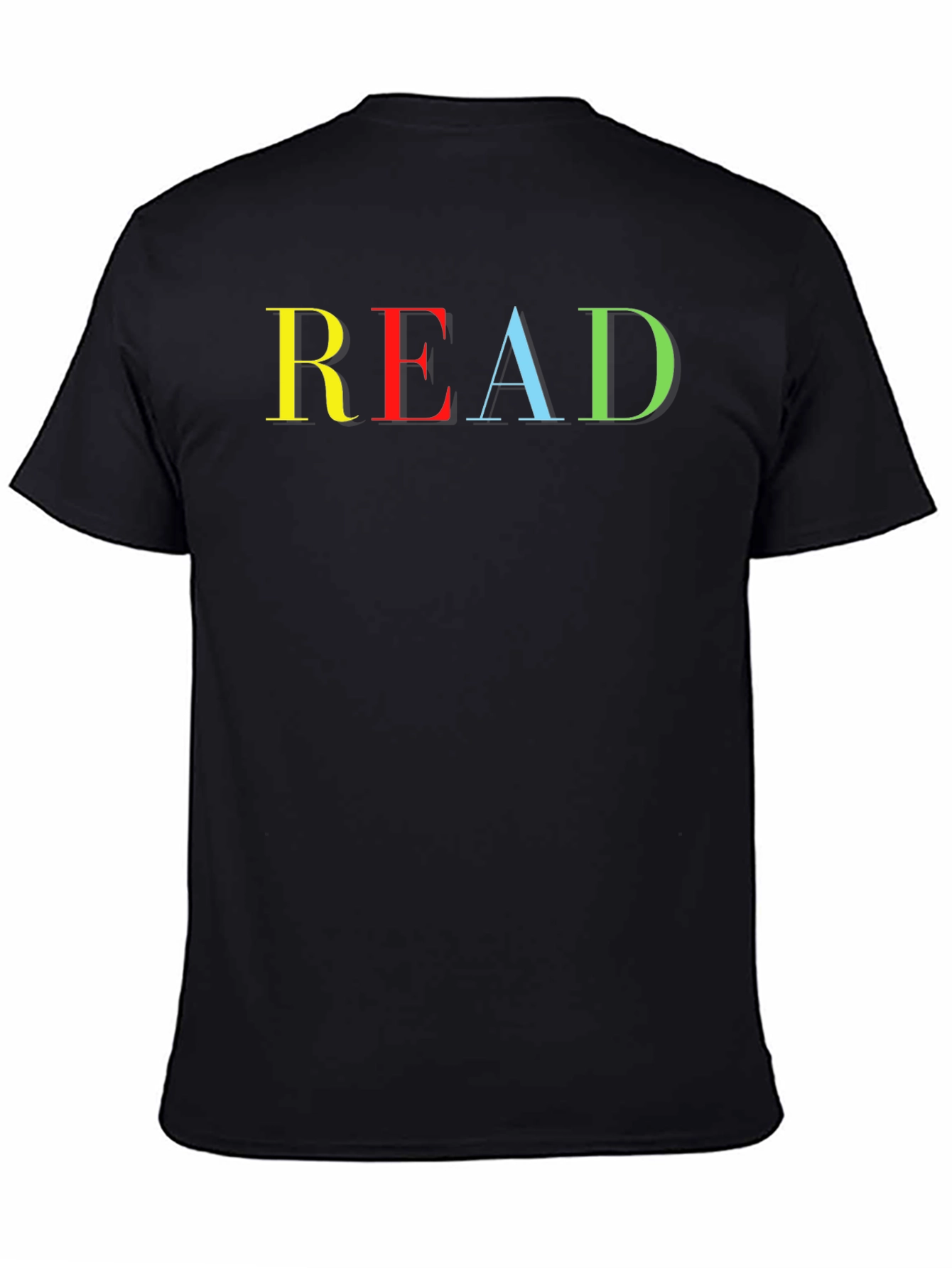 Black Colorful READ Graphic Black T-Shirt view 4