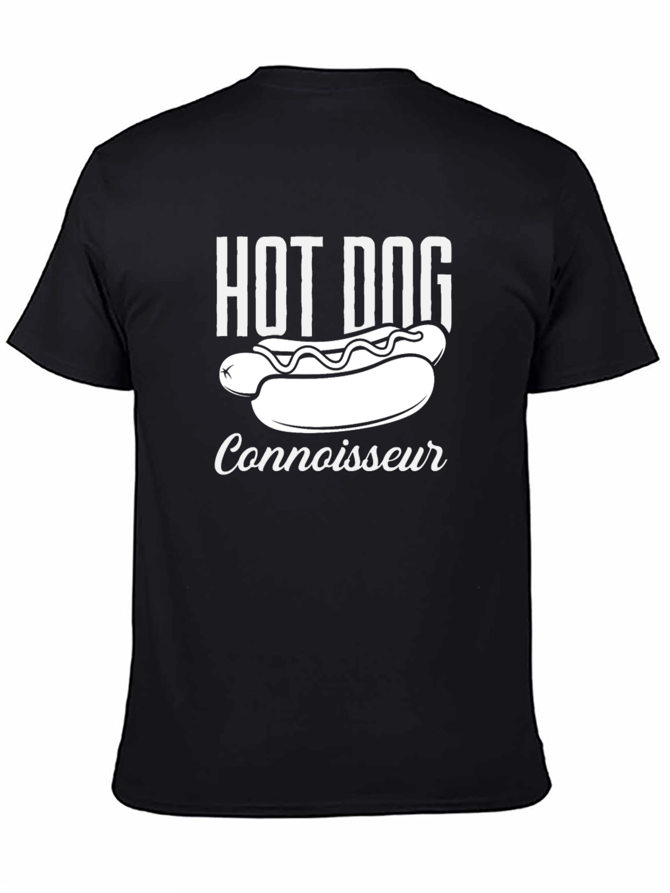 Black Hot Dog Connoisseur Graphic T-Shirt view 4