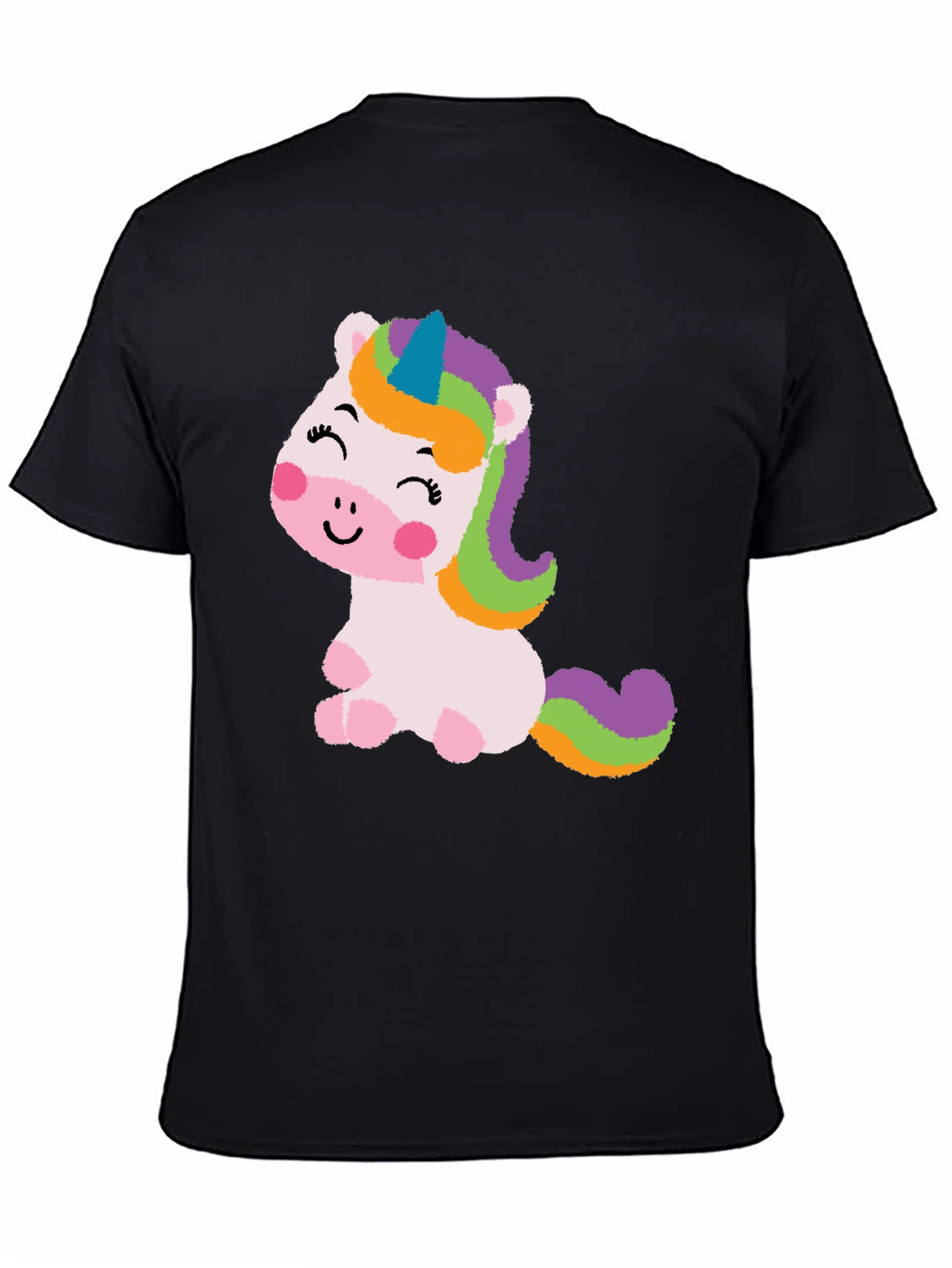 Black Unicorn Graphic Tee - Cute Kawaii Style Shirt view 4