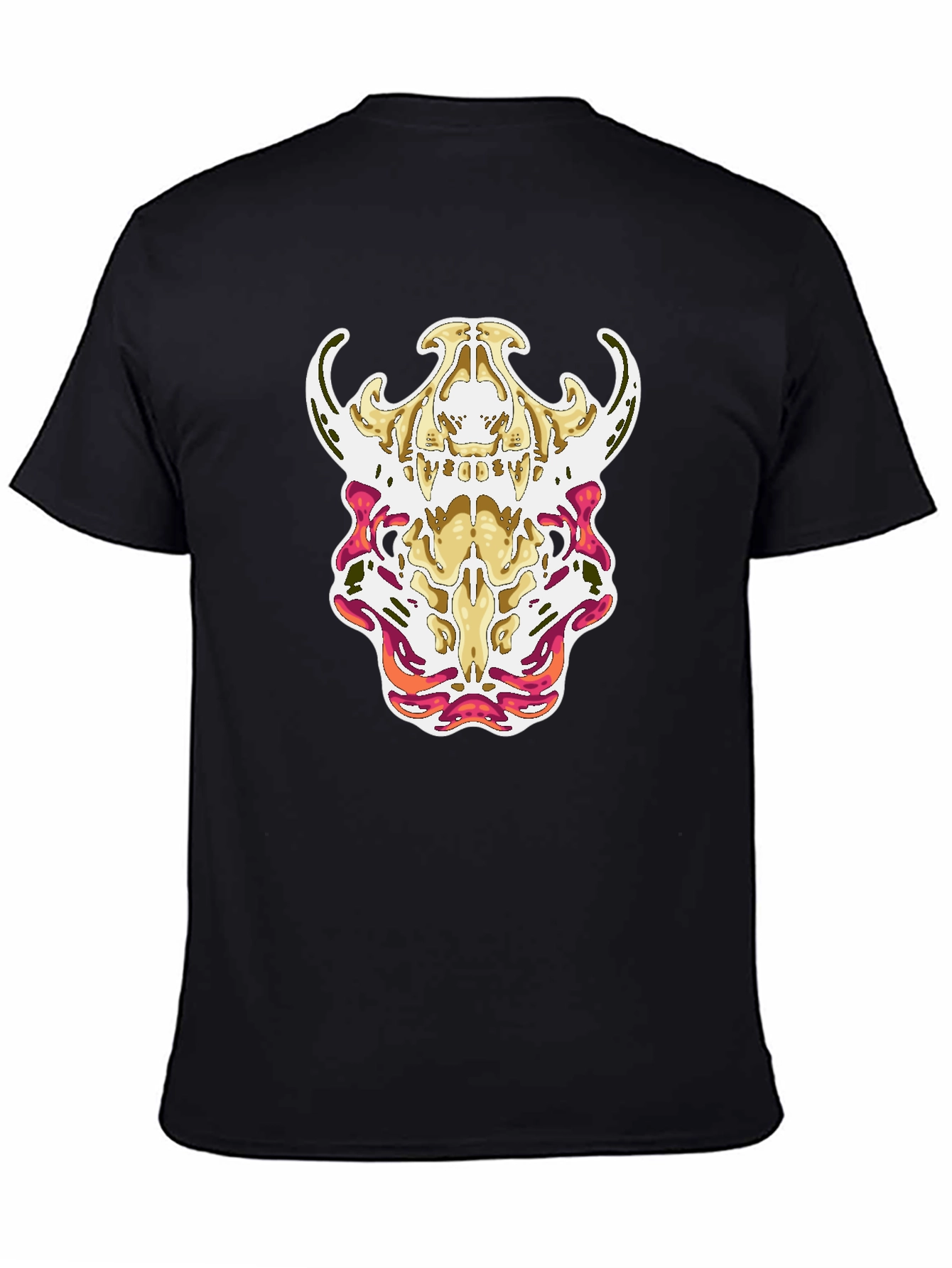 Black Skull Graphic Tee - Black view 4