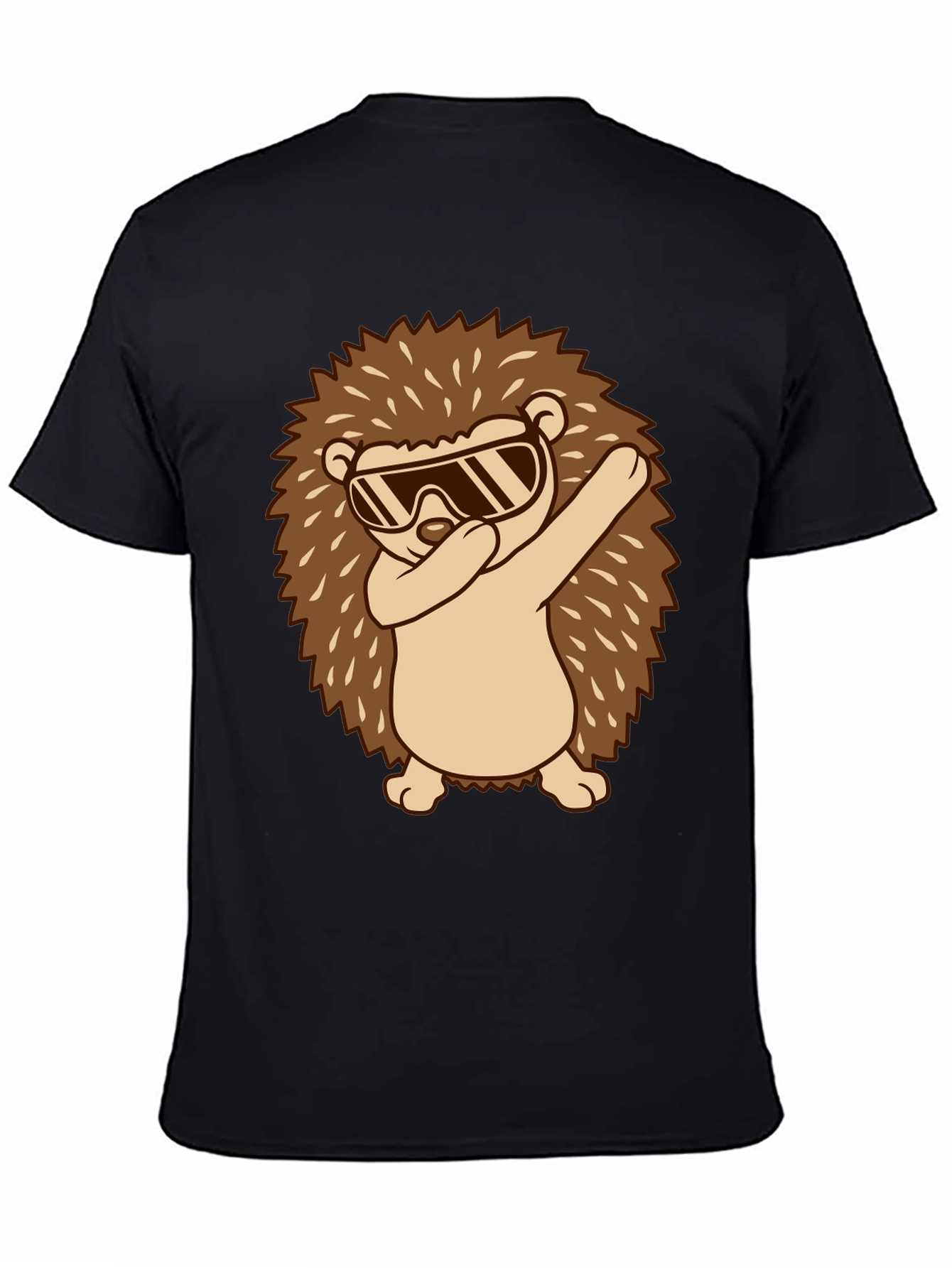 Black Dabbing Hedgehog Graphic Tee - Cool & Fun! view 4