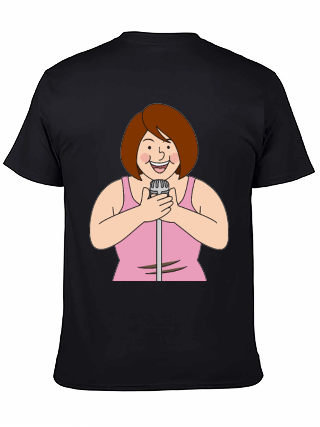 Cartoon Singer Graphic Tee - 4