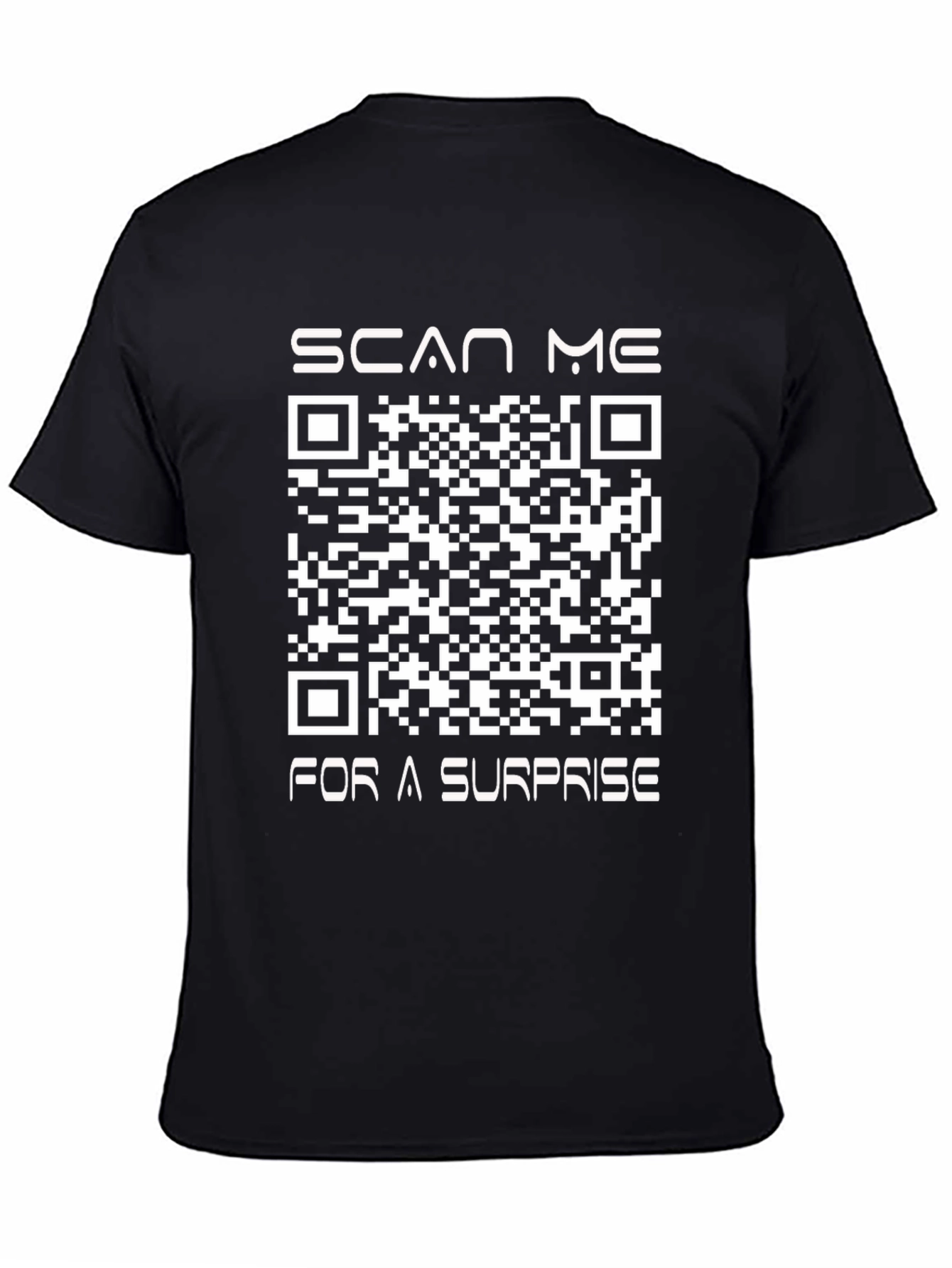 Black Scan Me Surprise Graphic T-Shirt view 4