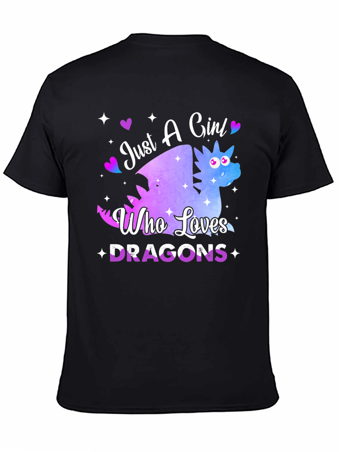 Black Girl Who Loves Dragons T-Shirt - Cute Dragon Graphic Tee view 4