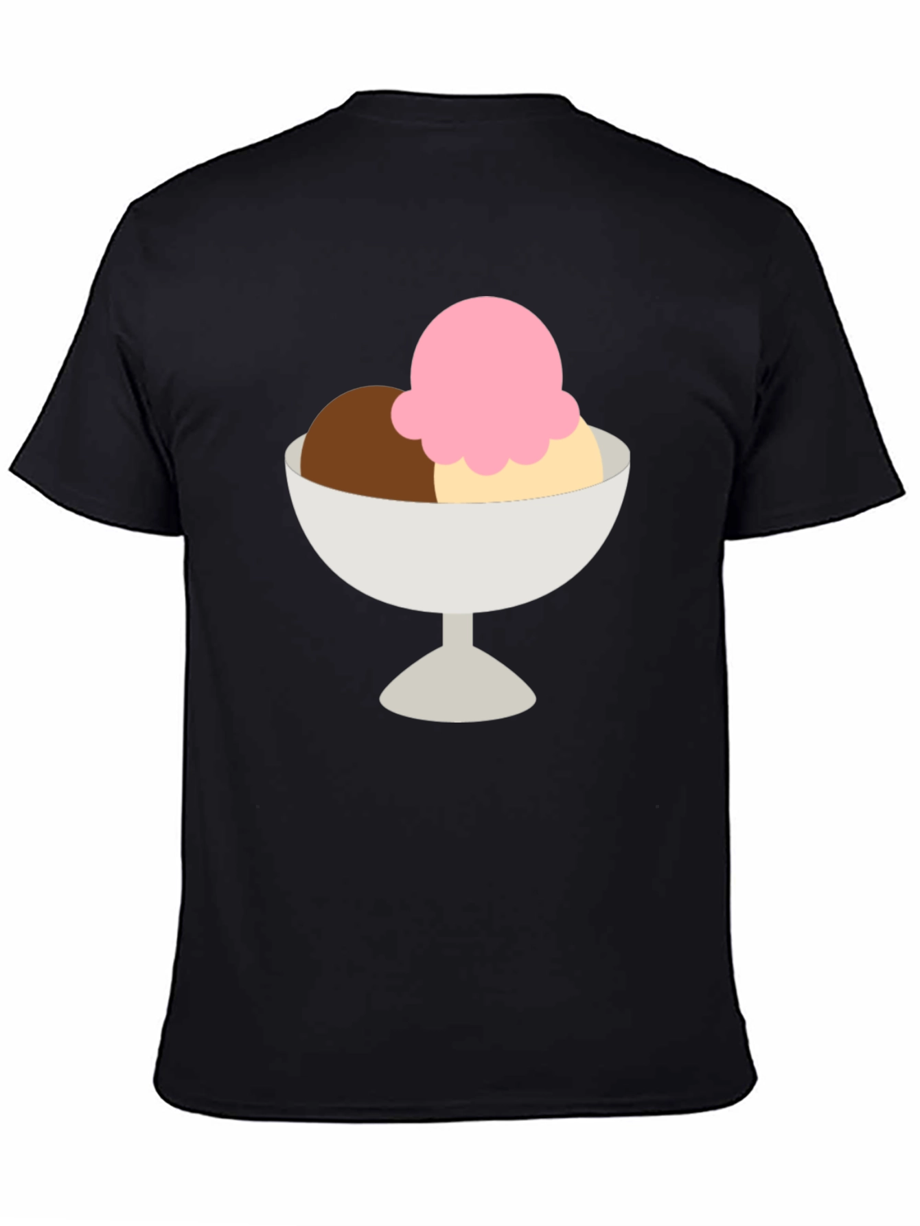 Black Ice Cream T-Shirt - Dessert Graphic Tee view 4