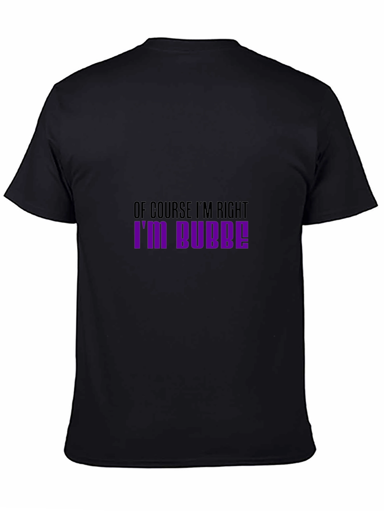Black Of Course I'm Right I'm Bubbe! T-Shirt view 4