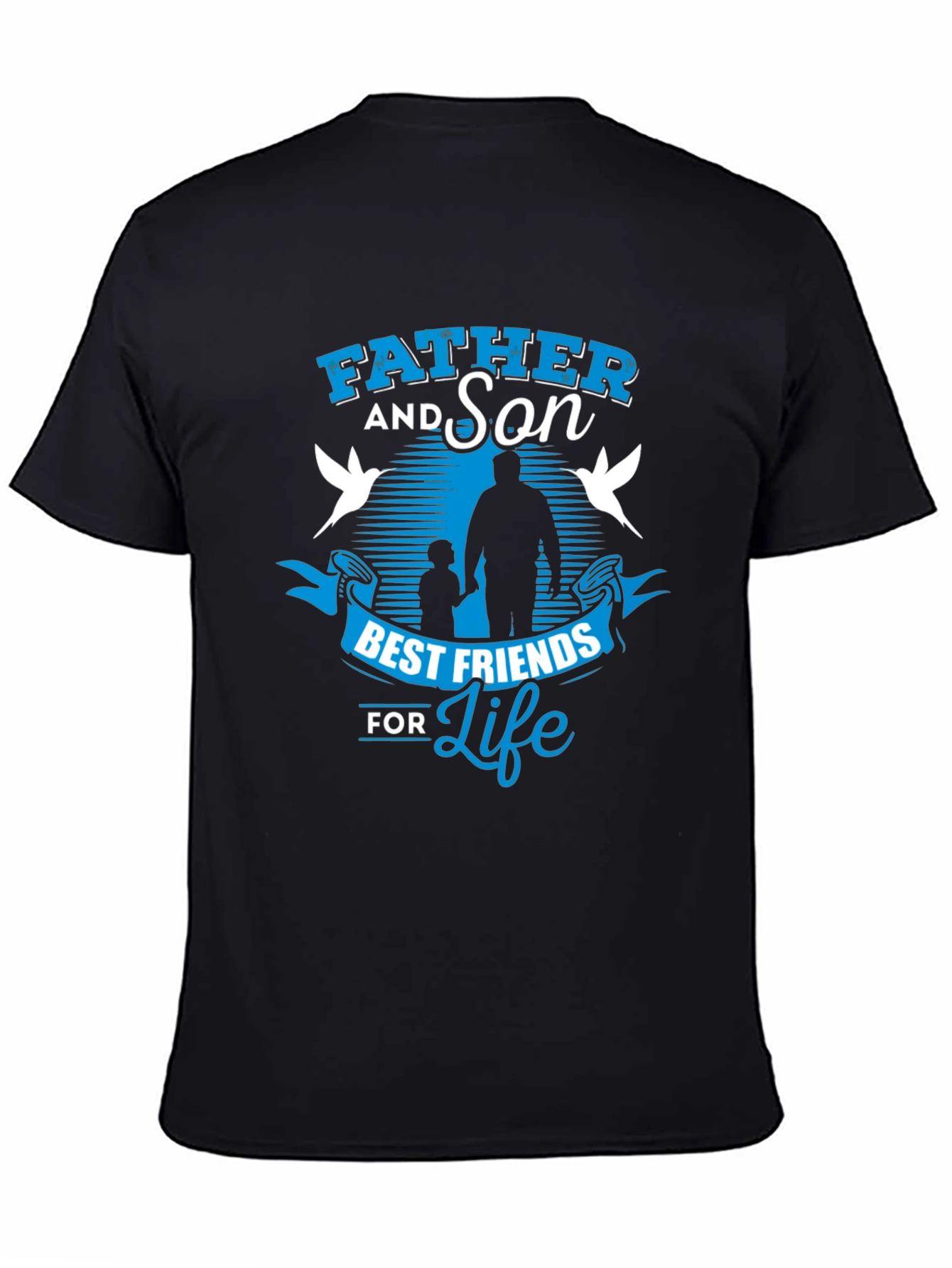 Black Father and Son Best Friends T-Shirt view 4
