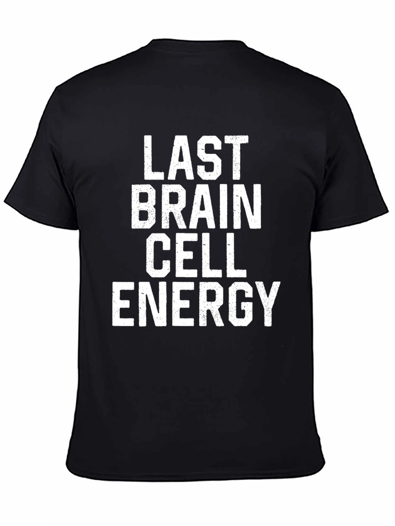 Black Last Brain Cell Energy Graphic Tee view 4