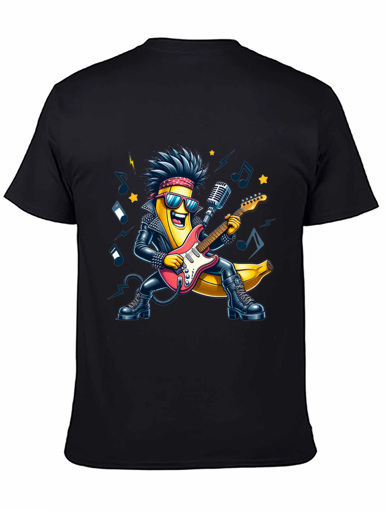 Black Rockstar Banana T-Shirt view 4