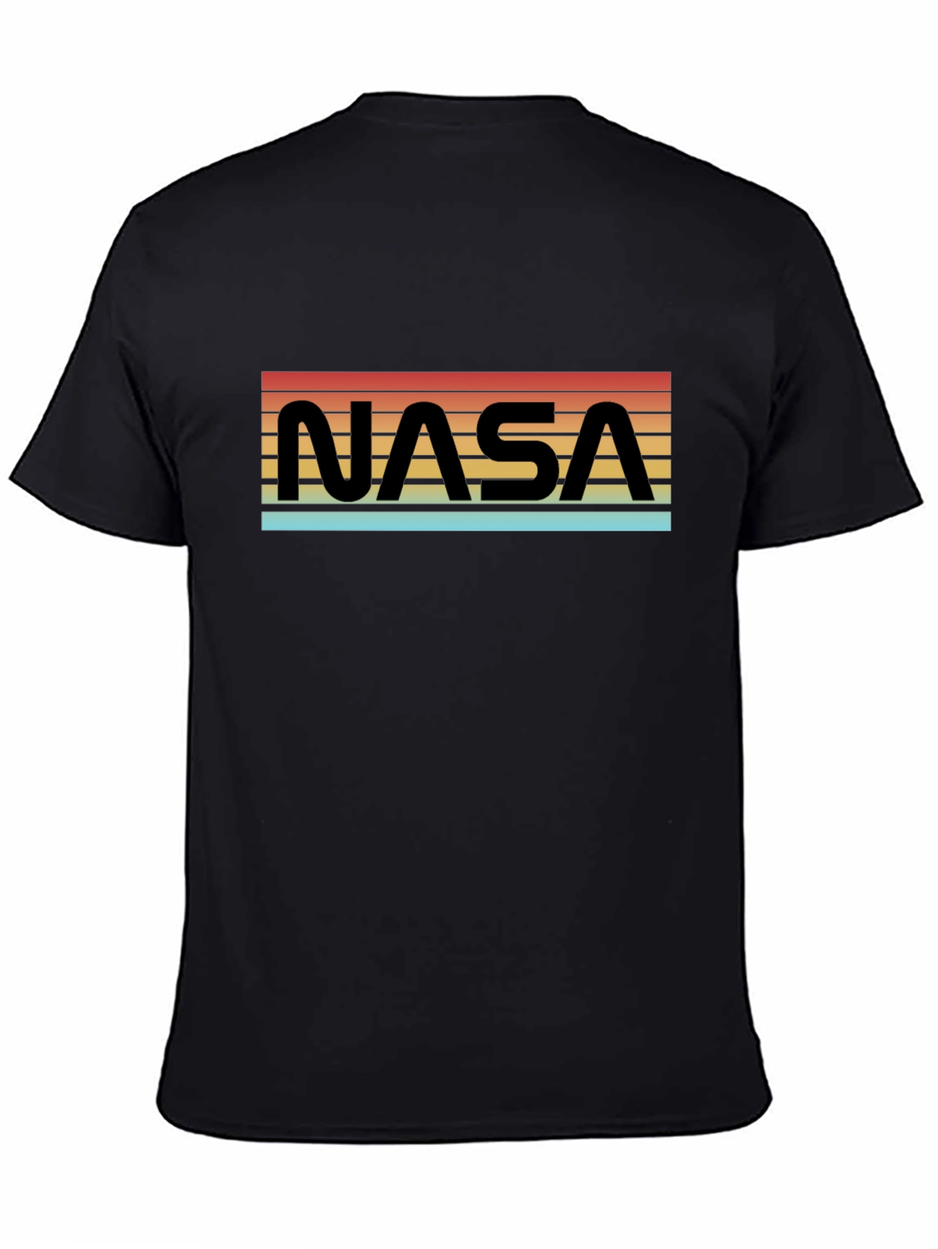 Black Retro NASA T-Shirt - Space Exploration Tee view 4