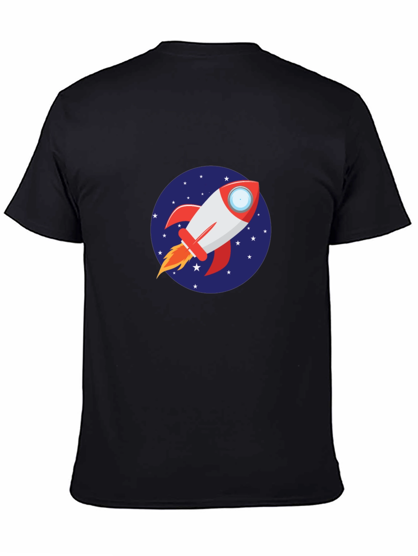 Black Rocket Launch Graphic Tee - Stylish Black T-Shirt view 4