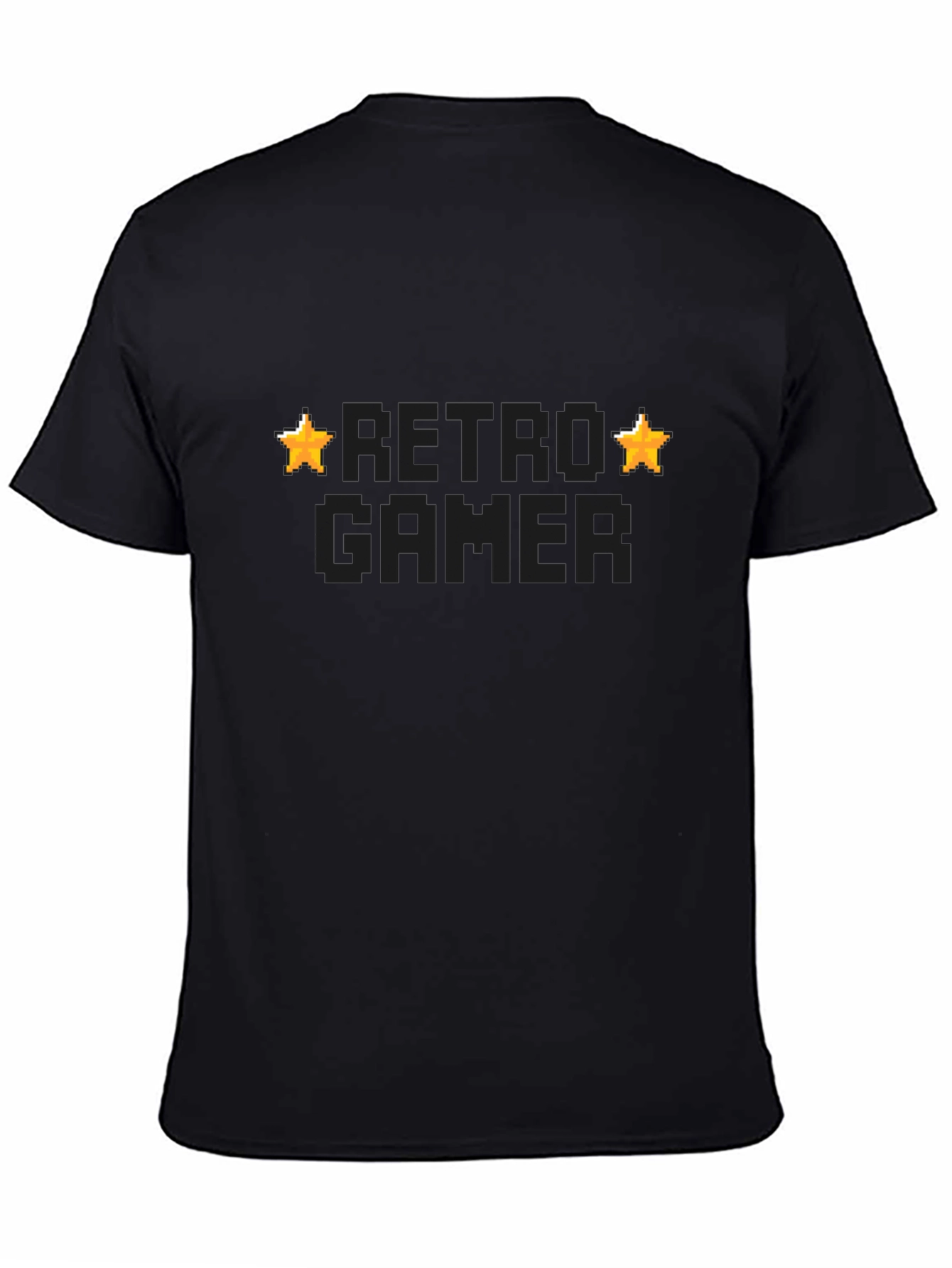 Black Retro Gamer Black T-Shirt view 4