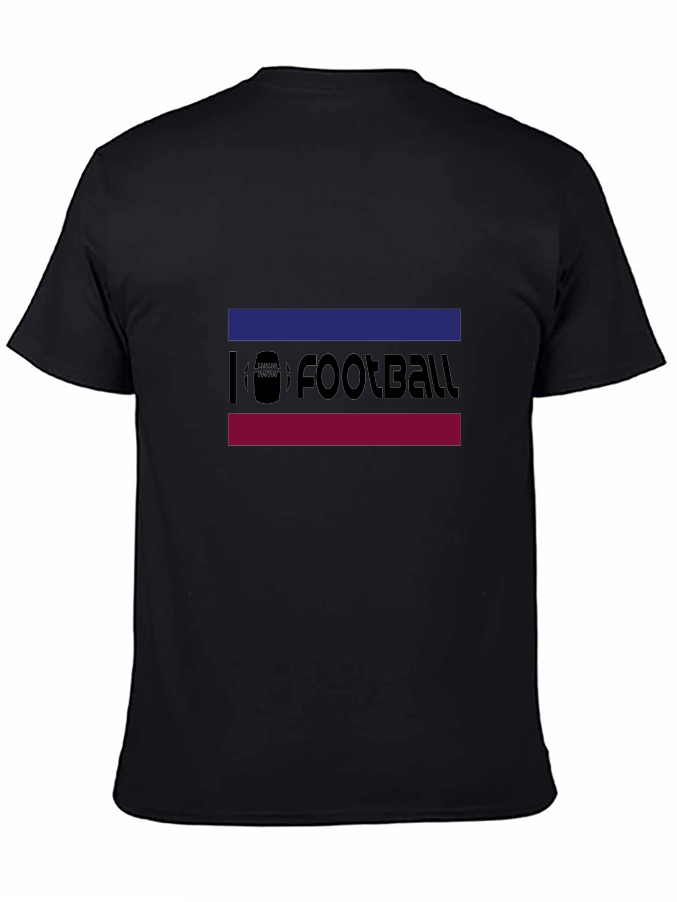 Black Football Graphic Tee - Black view 4