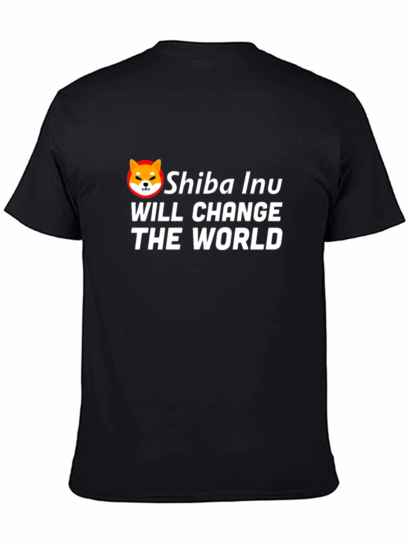 Black Shiba Inu Will Change The World Black T-Shirt view 4