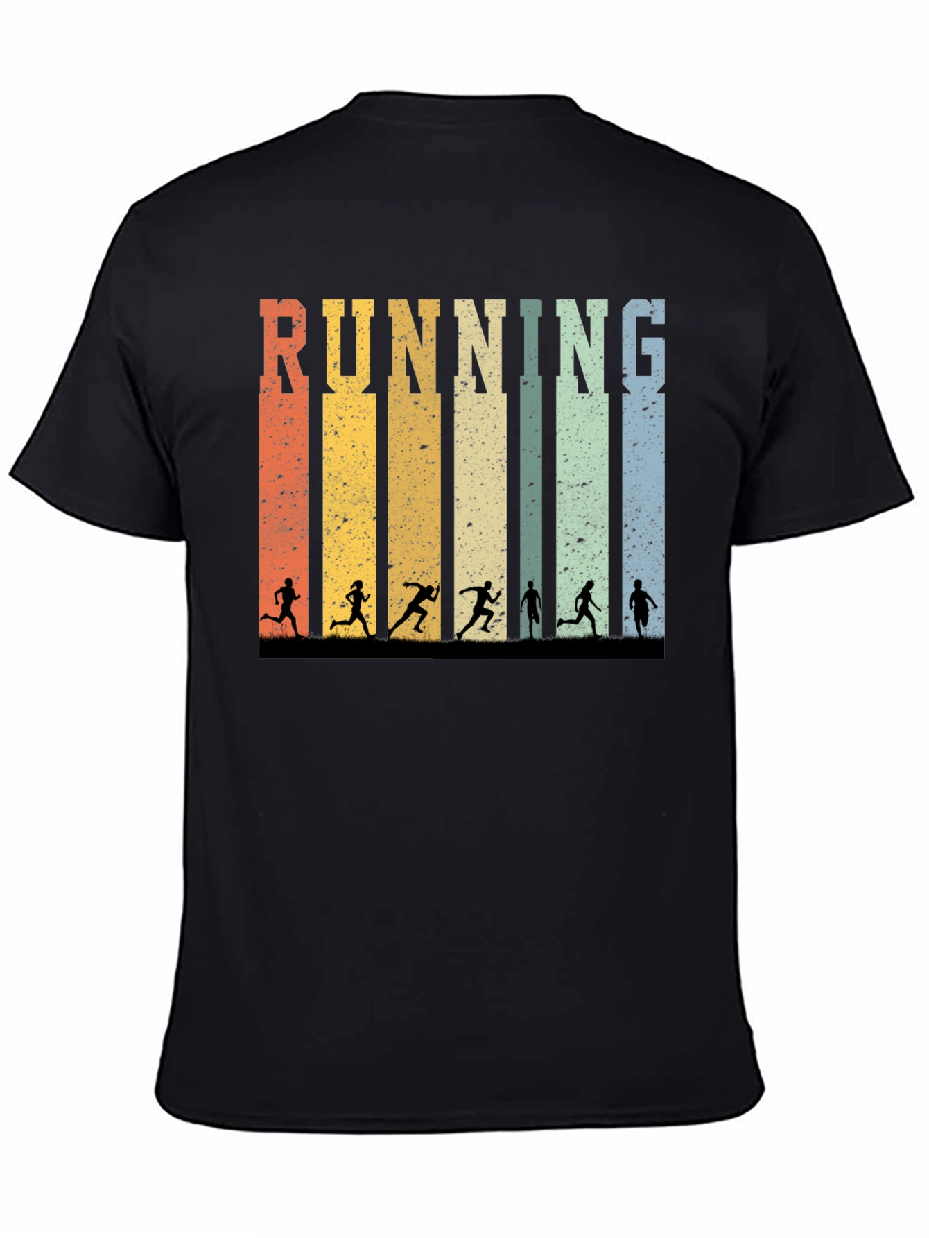 Black Retro Running T-Shirt view 4