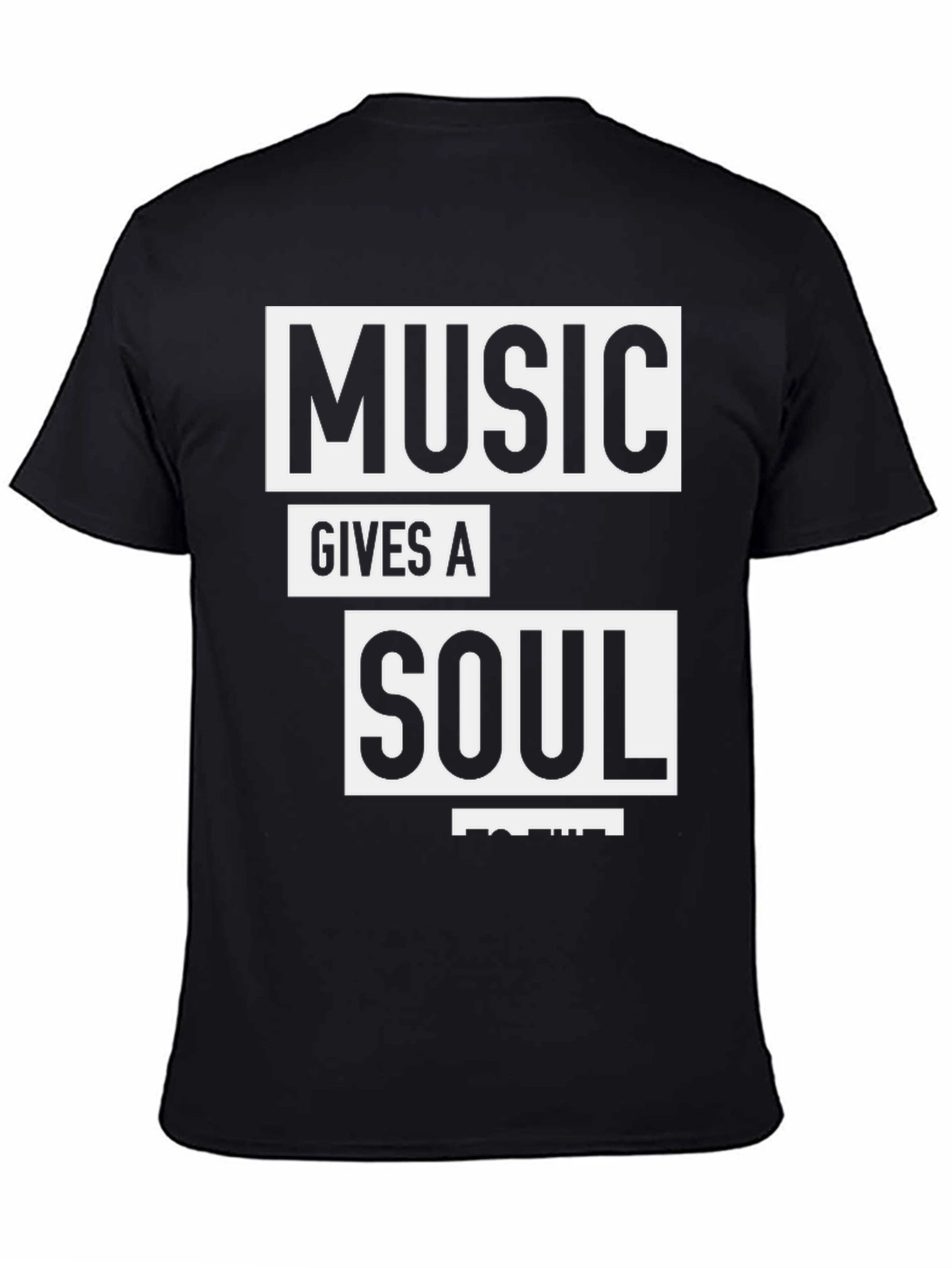 Black Music Gives A Soul Black Graphic Tee view 4