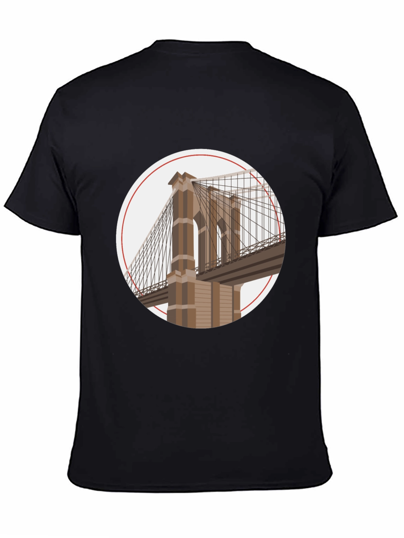 Black Brooklyn Bridge Graphic Tee - Urban Style view 4