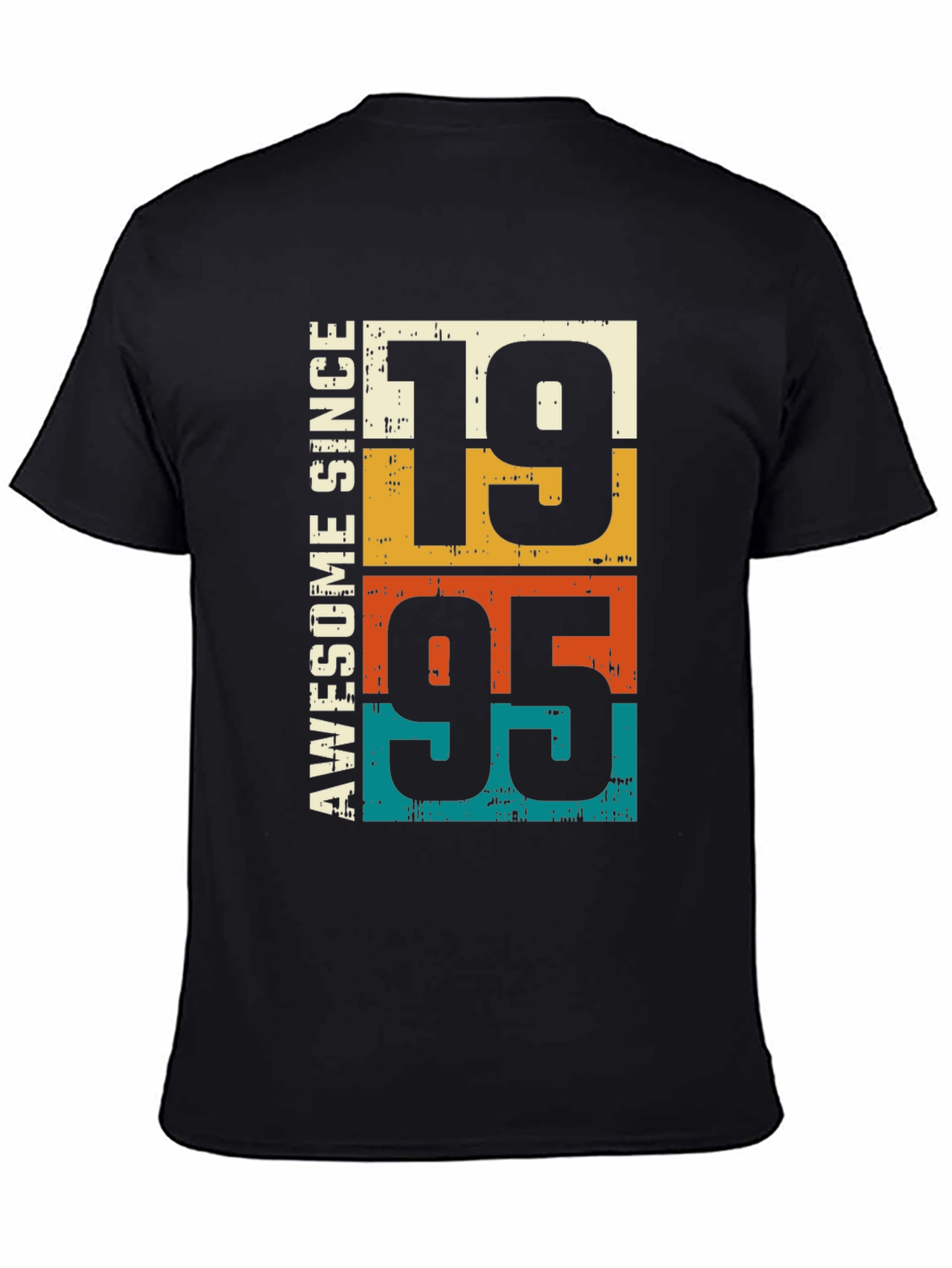 Black Awesome Since 1995 Retro Graphic T-Shirt view 4